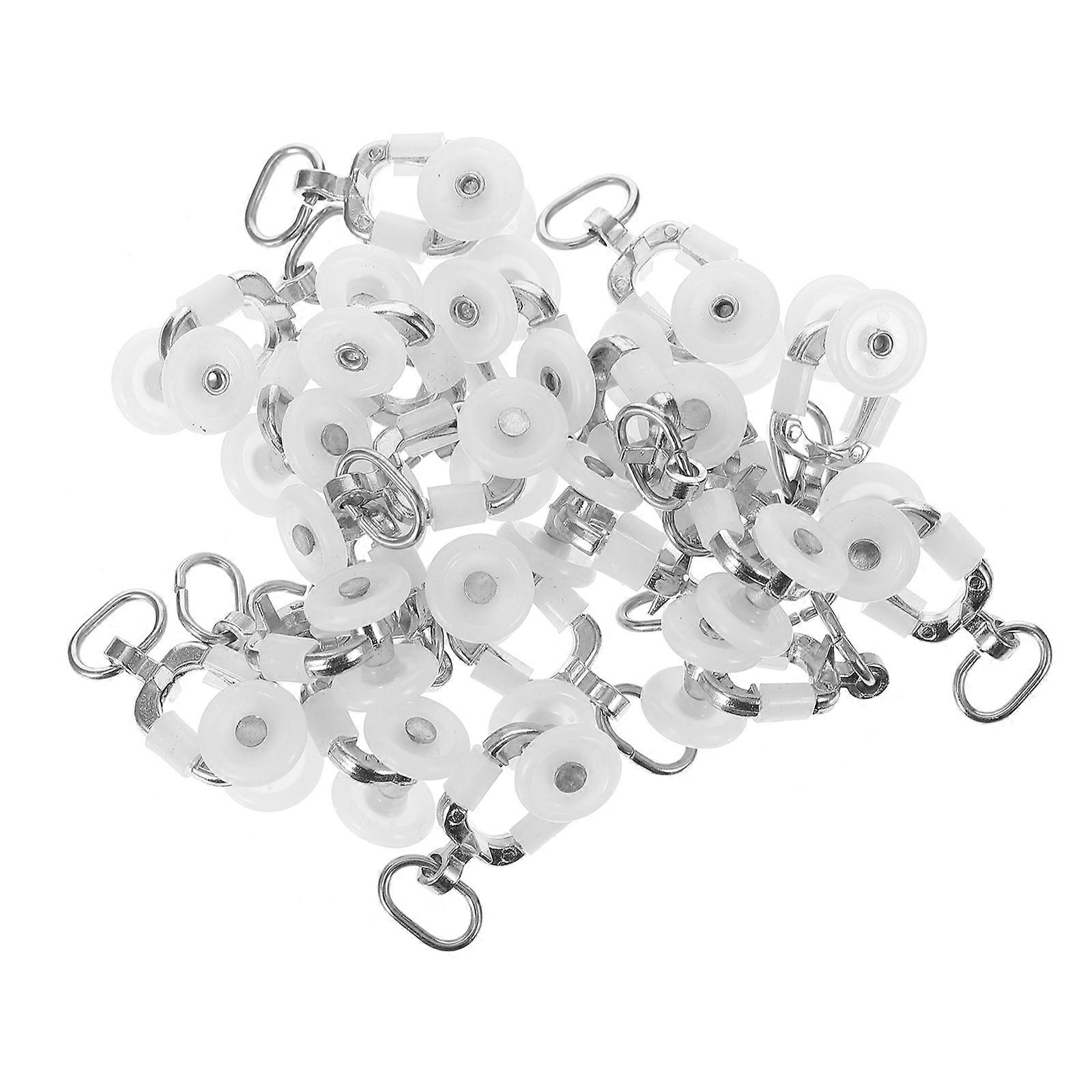 Curtain Track Pulley Plastic Sliding Wheel for Home Use 40Pcs