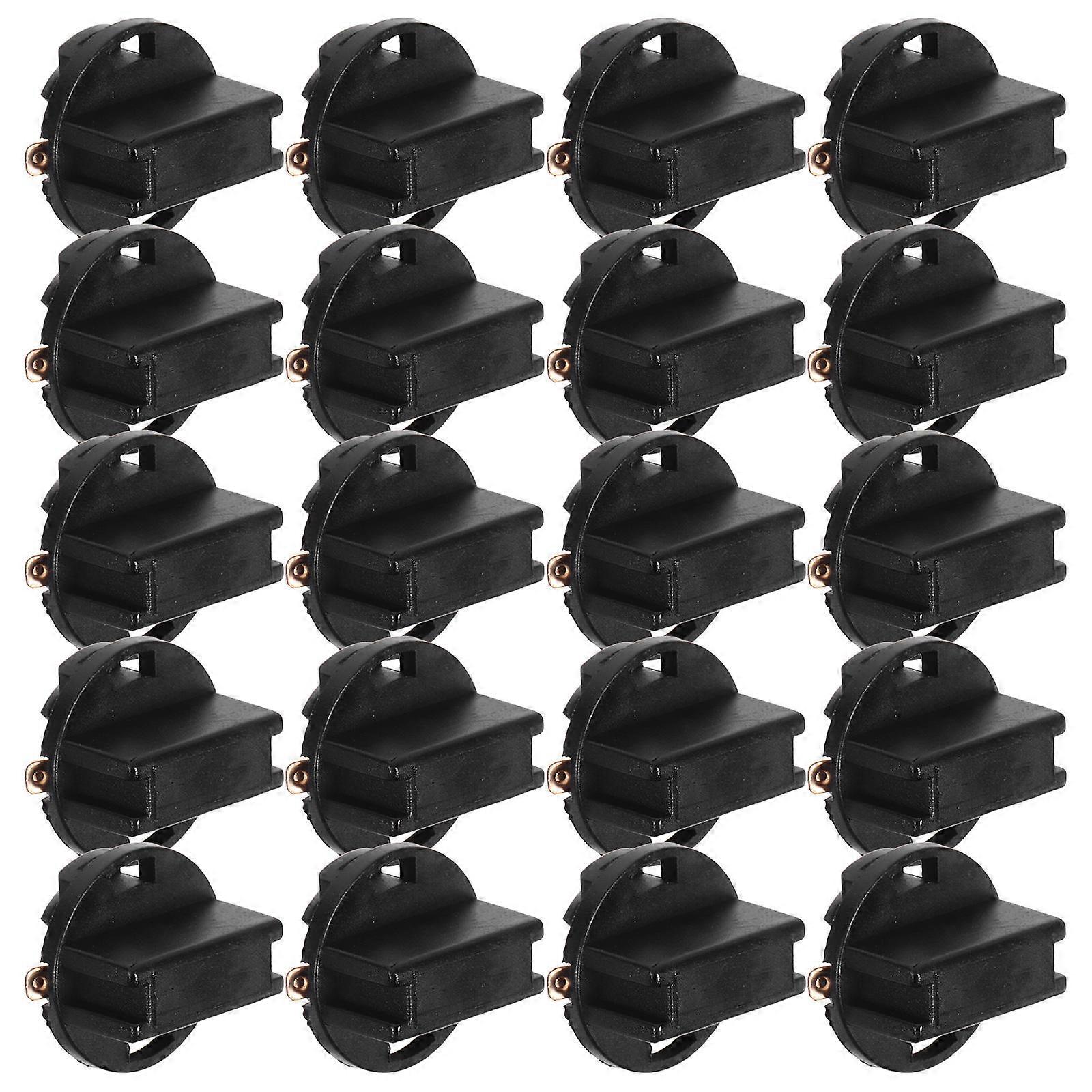 Black Car Light Bulb Socket for Dashboard T10 W5W Replacement 80Pcs