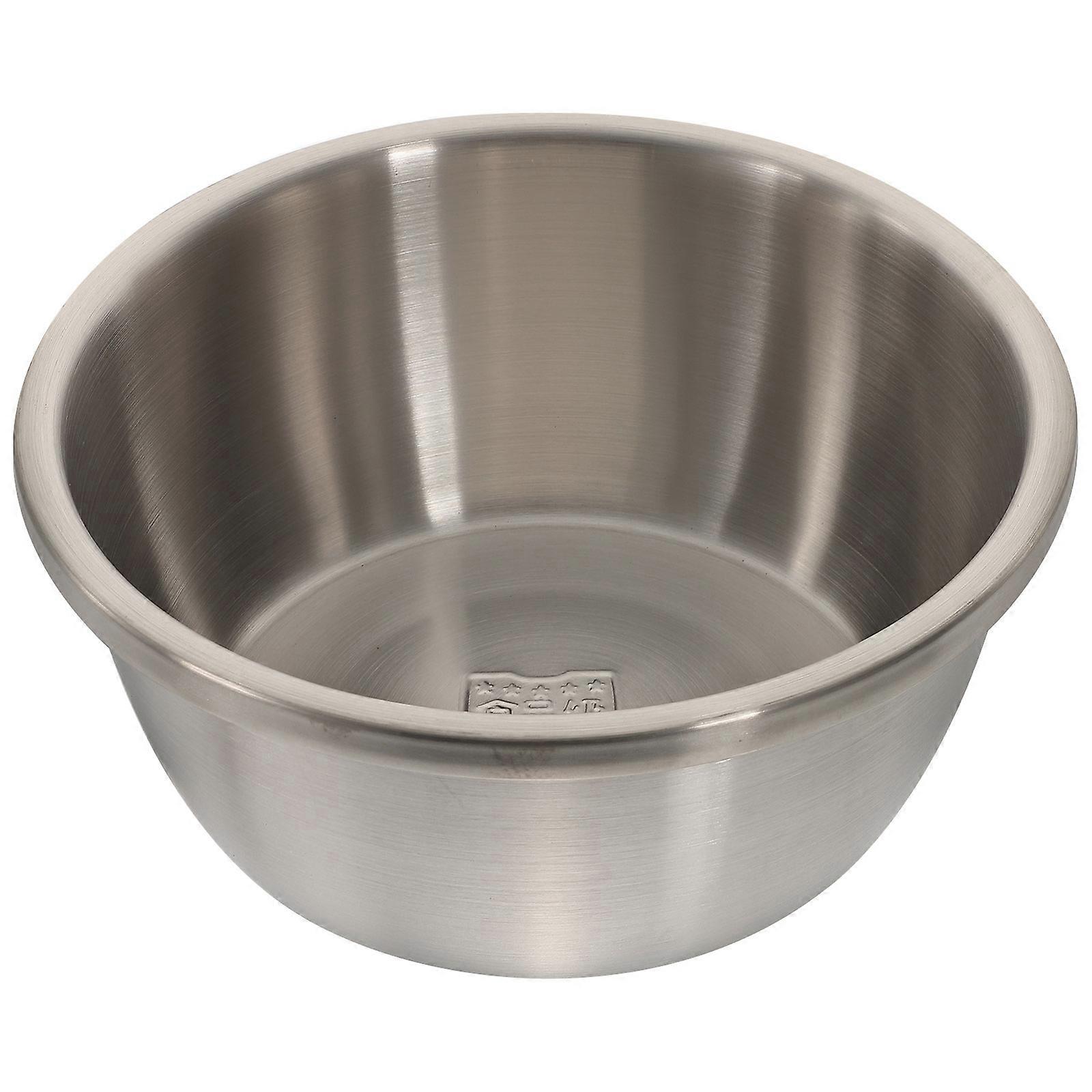 Silver Vegatable Basin for Washing Vegetables Stainless Steel Thickened Bowl