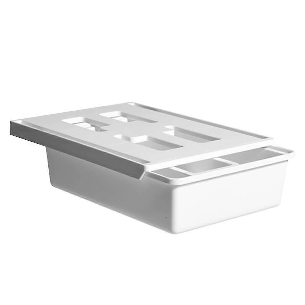 Office Table Bottom Organizer Hidden Storage Box for Desk 3Pcs