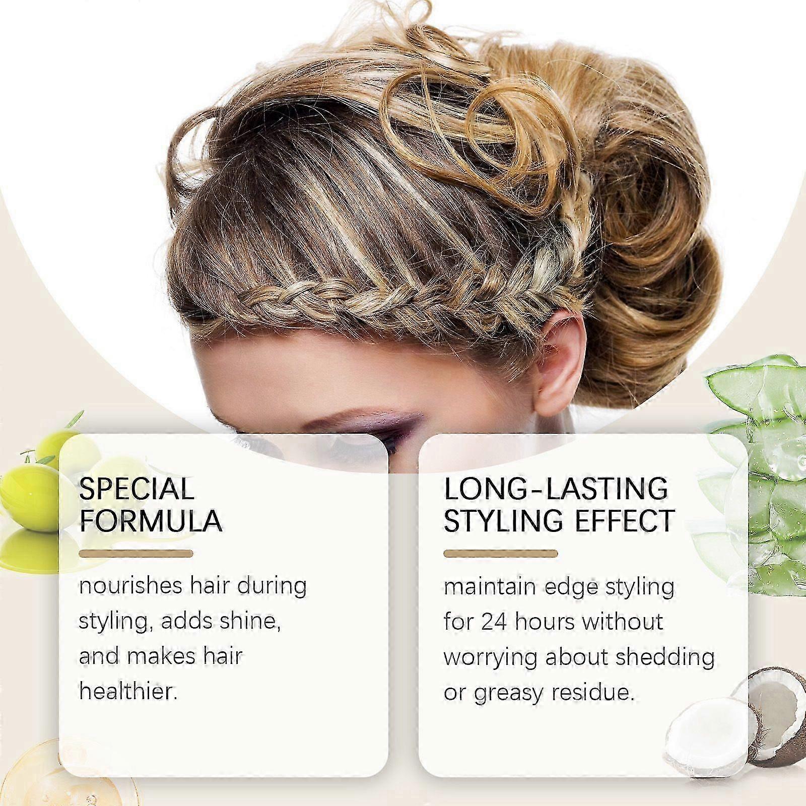 HOEGOA stylinggel för hårkanter, luggkanter, stylinggel för kokossmak