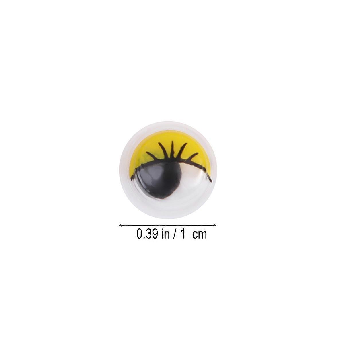 200 Pcs Yellow 10mm Wiggly Googly Eyes For DIY Craft Projects Suitable For Kids And Handcraft Enthusiasts