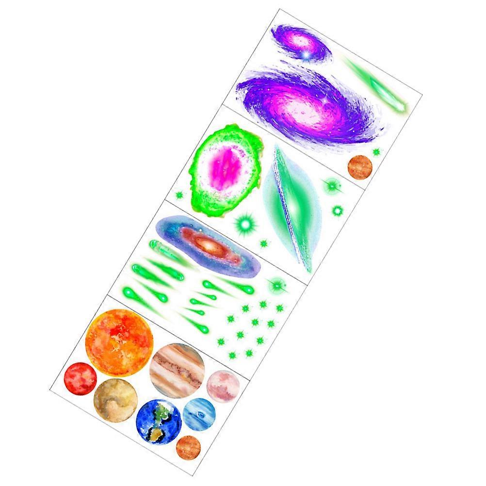 Luminous Planet Decals Decorative Wall Stickers for Decoration 8Pcs