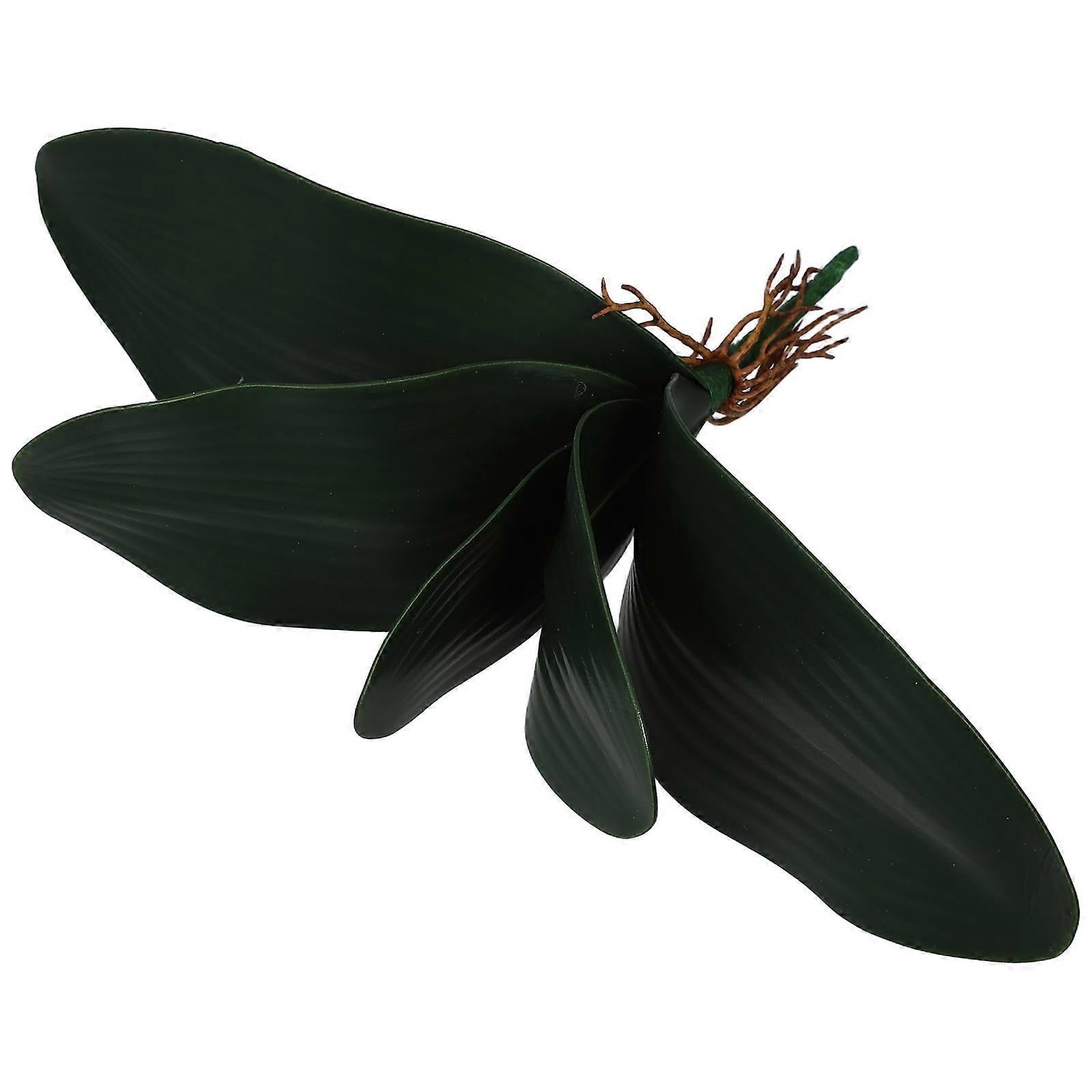 Phalaenopsis Artificial Orchid Leaf Branch for Home Office Decoration 1 Branch