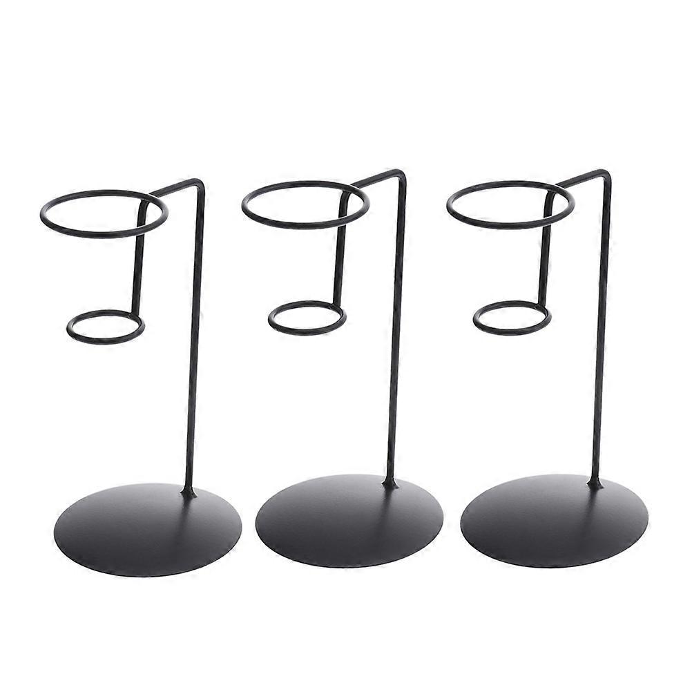 Black Ice Cream Holder Iron Cone Stand for Display 9Pcs Set