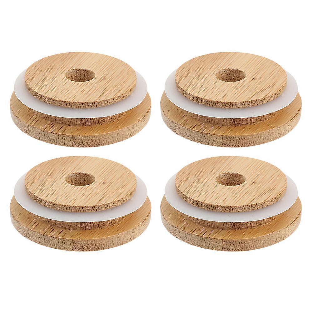Mason Jar Bamboo Lid for Bottle Use 12Pcs Bamboo Jar Covers