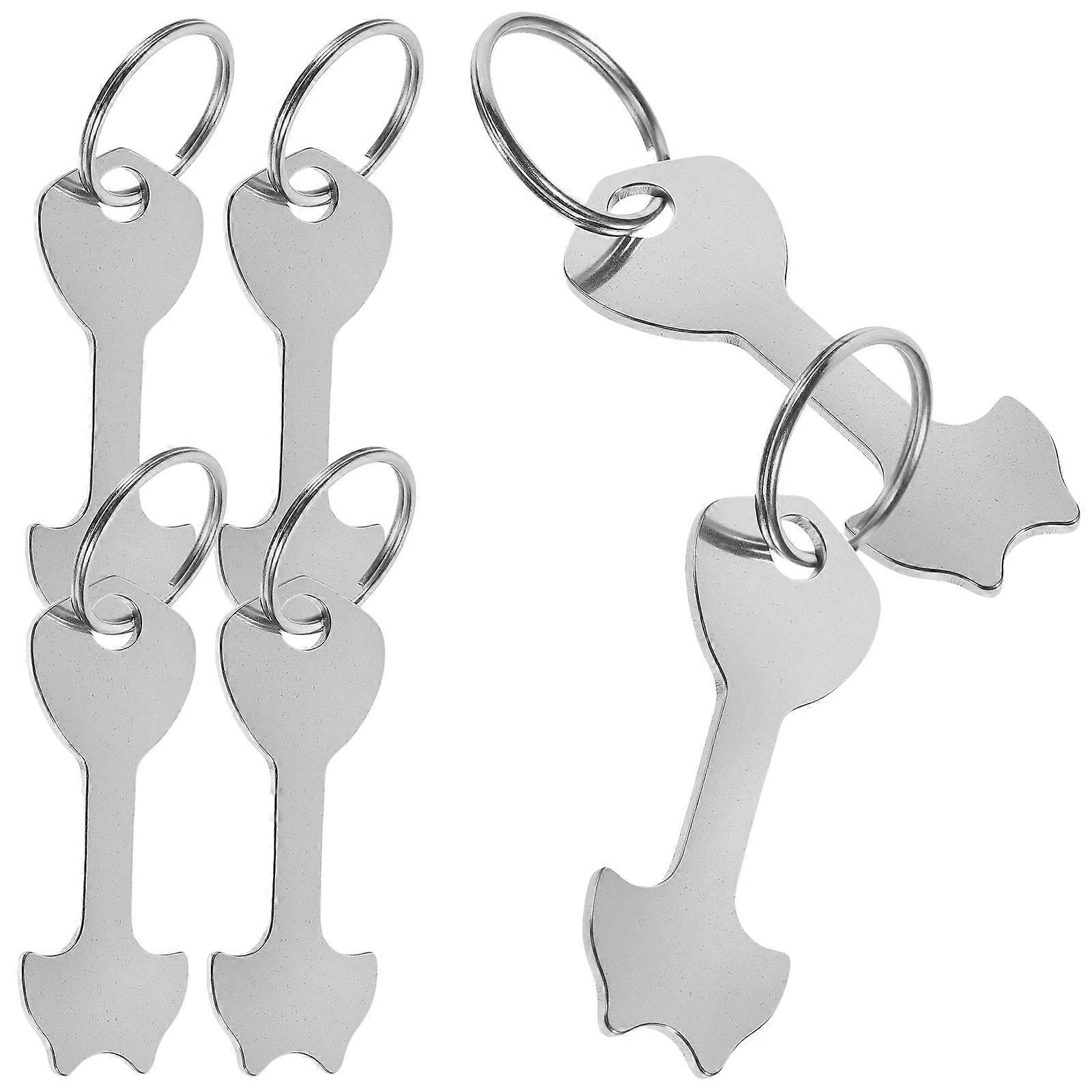 Shopping Trolley Token Keyring for Cart Convenience 12Pcs Zinc Alloy