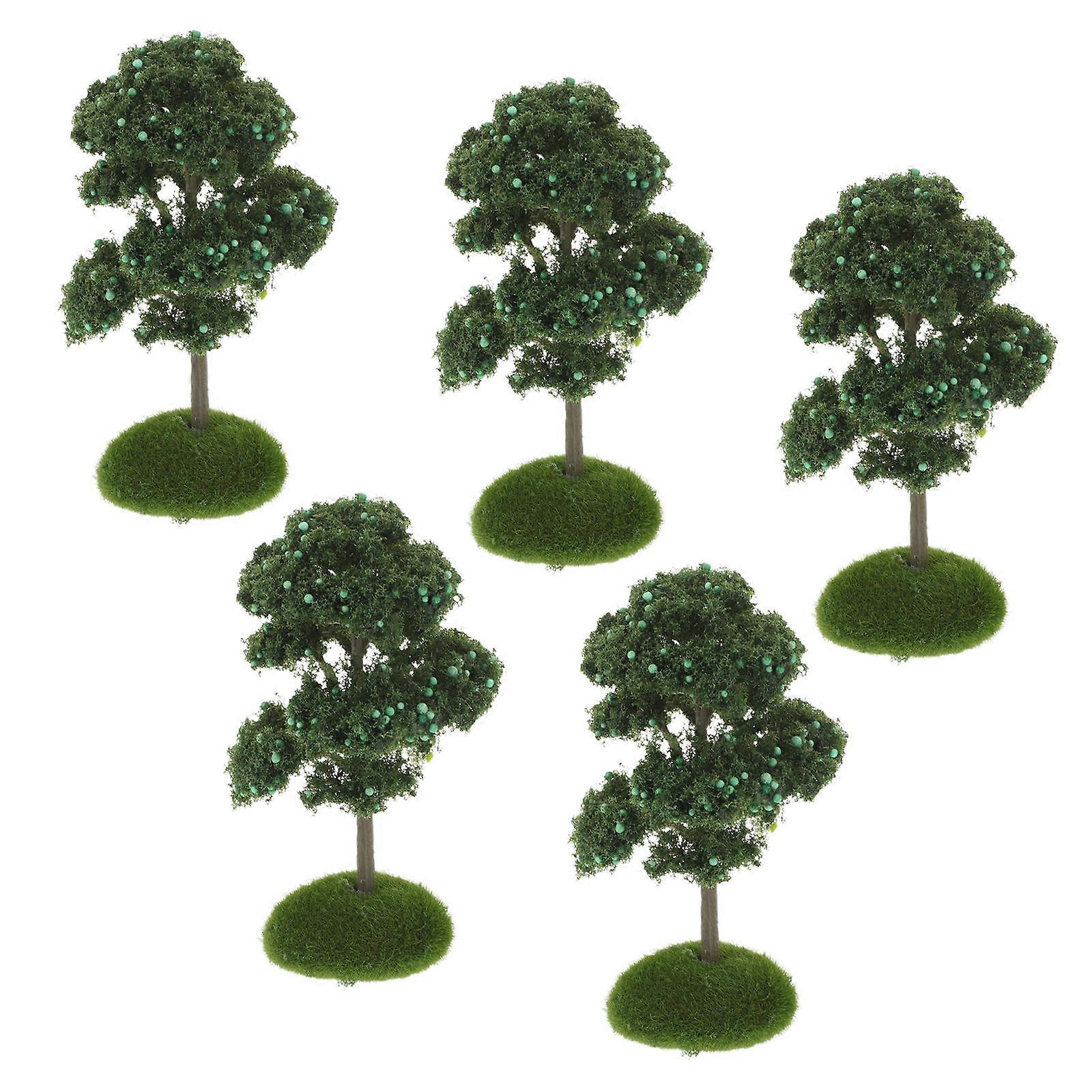 Artificial Fruit Tree Plastic Model for Diorama Decoration 25Pcs