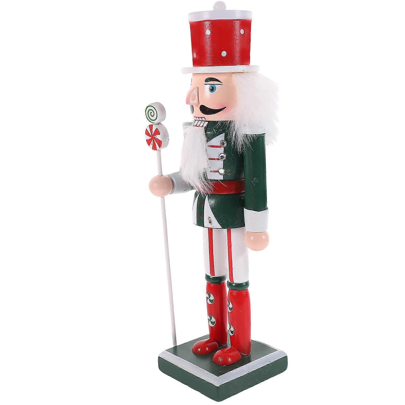 Wooden Nutcracker for Xmas Christmas Nutcracker Decoration 4Pcs