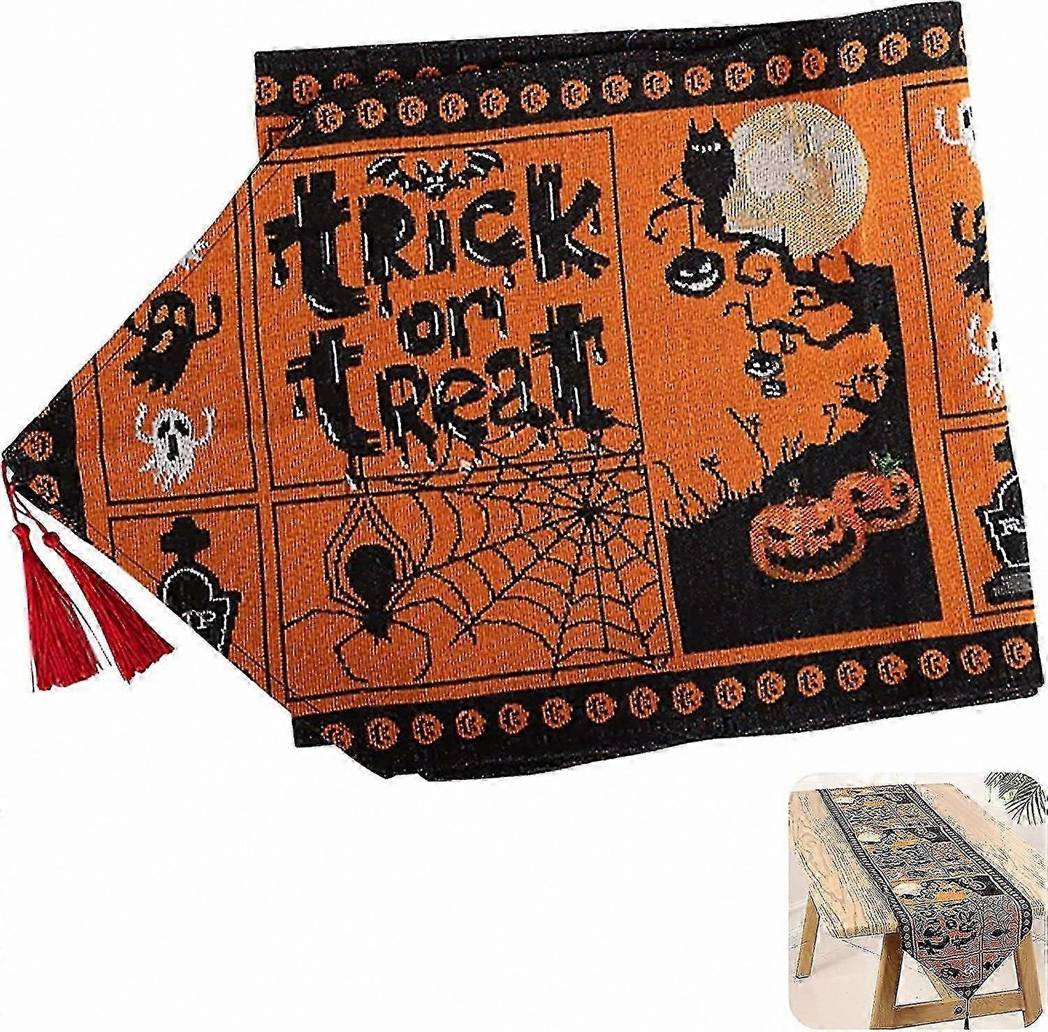 Halloween Table Runner for Home and Party Decor
