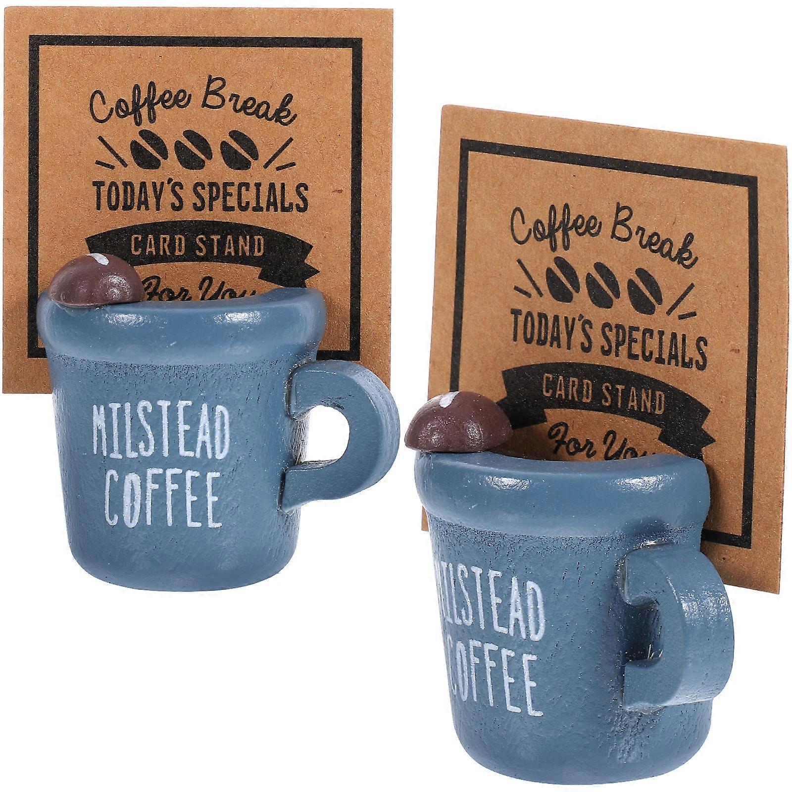Coffee Cup Shape Wooden Memo Holder for Photo Display 10Pcs