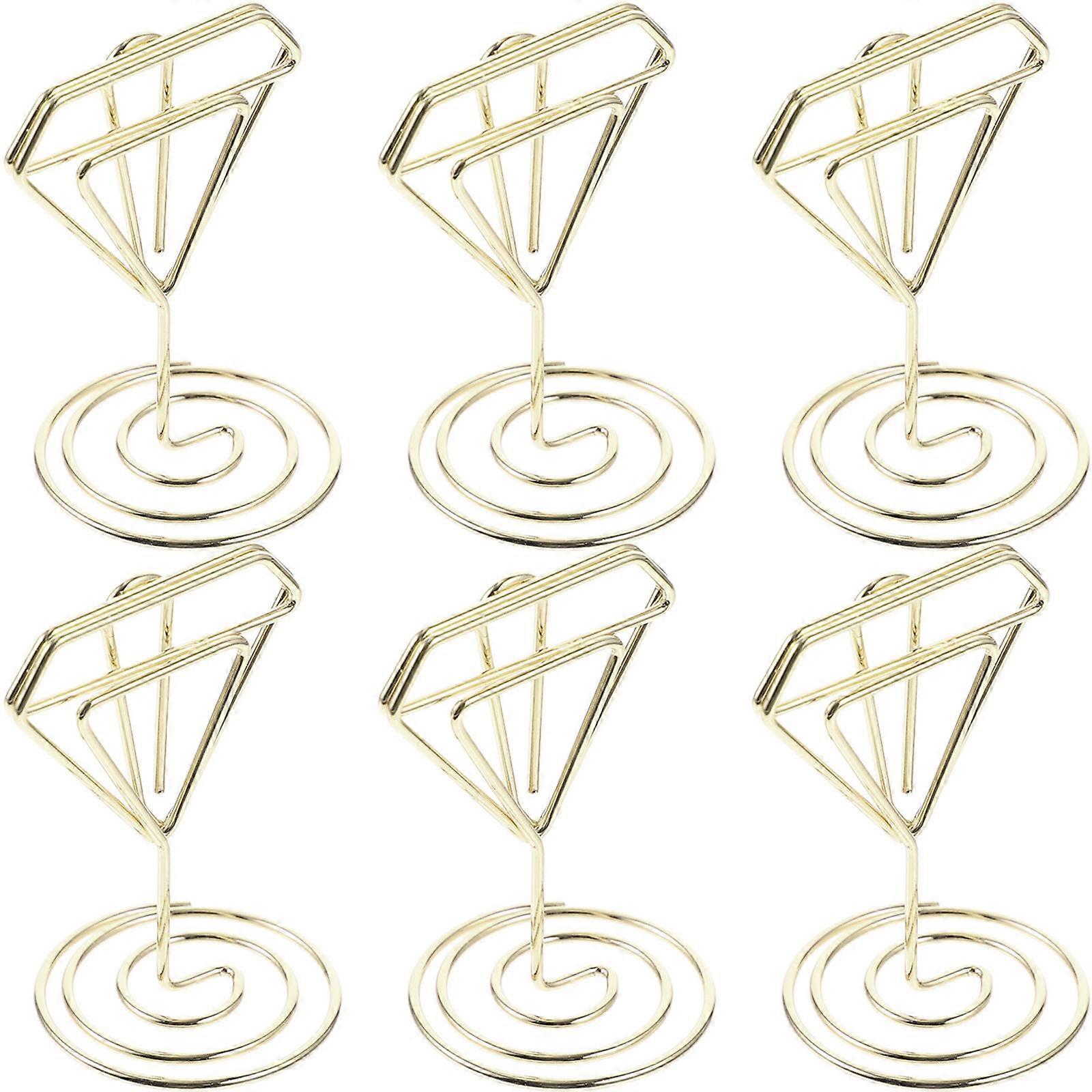 Wedding Table Number Holders Card Holders for 12Pcs Metal