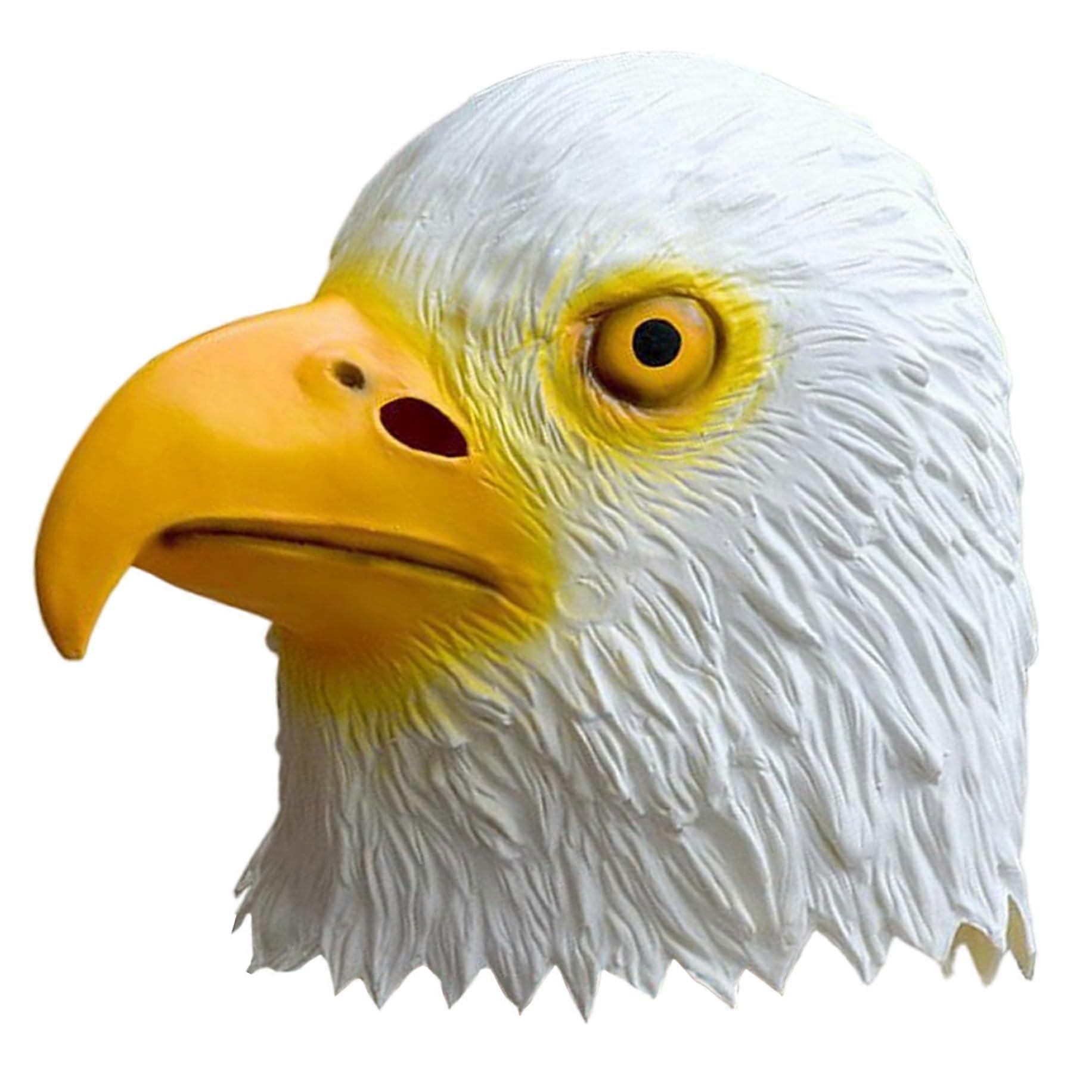 Eagle Mask Realistic Latex Full Head Bird Mask With Air Holes For Halloween Costumes And Party Events