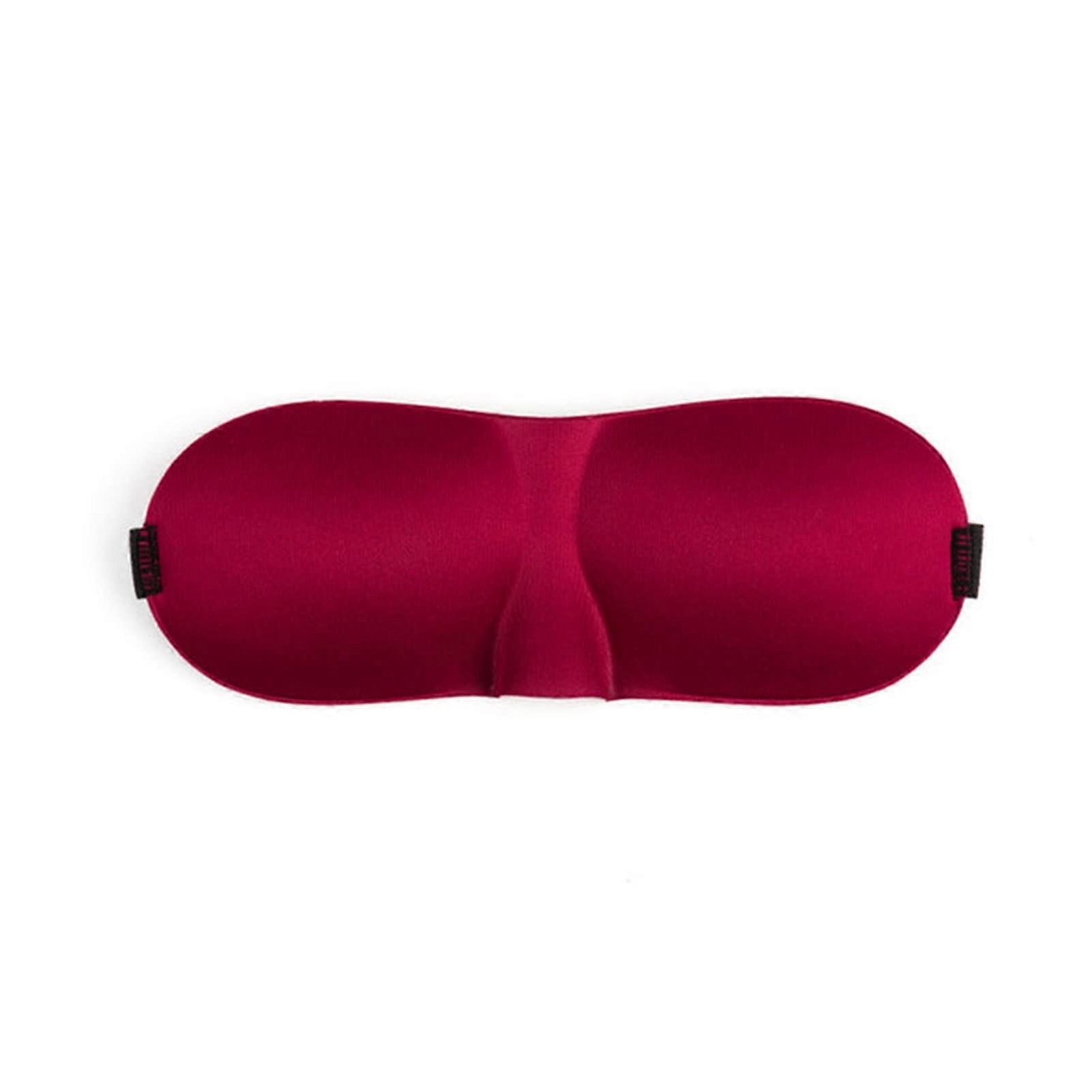 Eye Mask for Sleeping 3D Contoured Padded Soft Blindfold Travel Rest Aid Wine Red