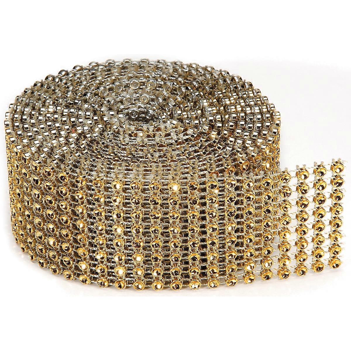 Bling On A Roll 3mm X 2Yards 8 Rows Gold