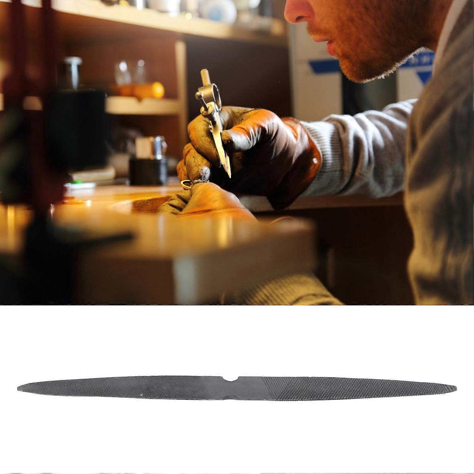 Wax Carving File Ergonomic Handle Double Ended Half Round Wax File Jewelry Tool for Carving and Filing Pointed Head 