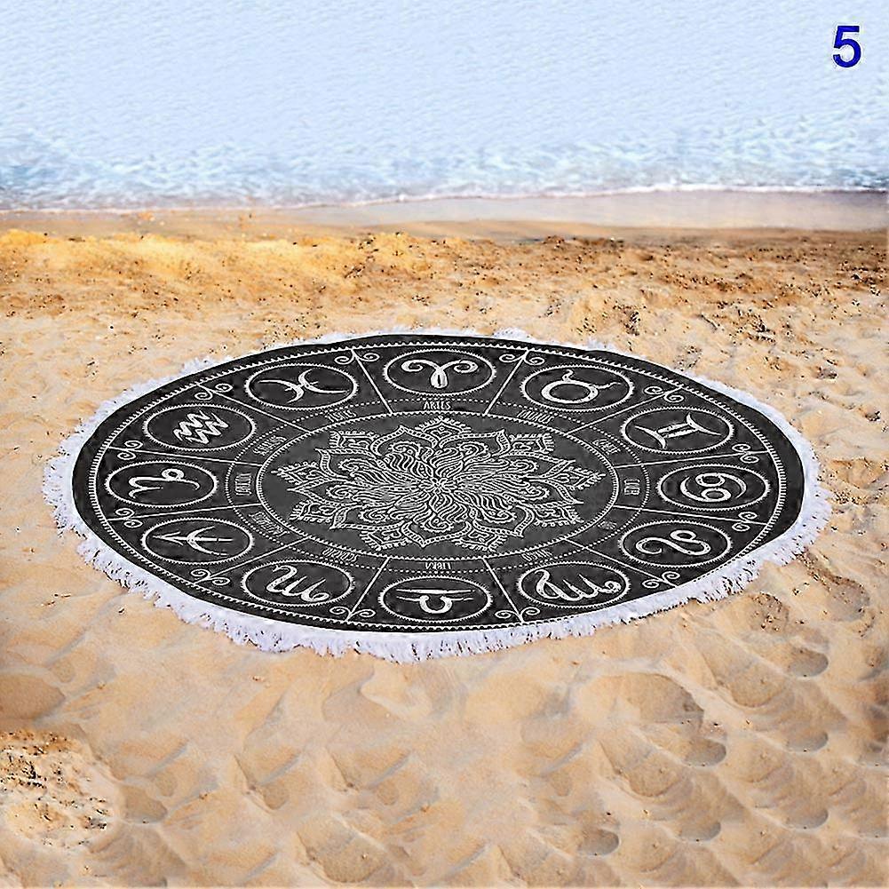 Quick-dry Round Colorful Beach Towel with Tassel and Multiple Patterns New