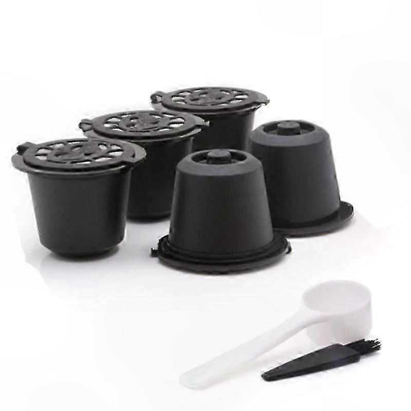 Reusable Coffee Capsules for Nespresso Machines, 5 Pack Refillable Filters-Compatible with Nespresso Brewers