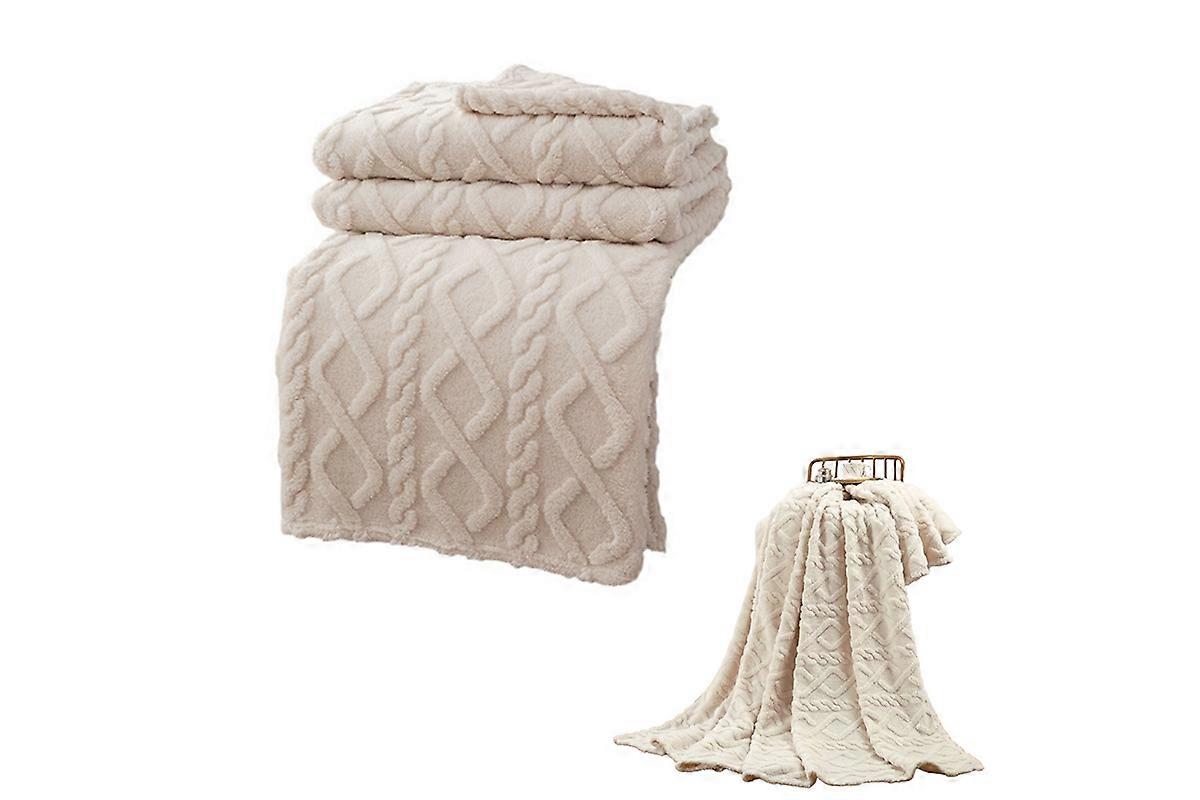 Weiche, warme, wendbare Hochflor-Plüschdecke aus Kunstfell