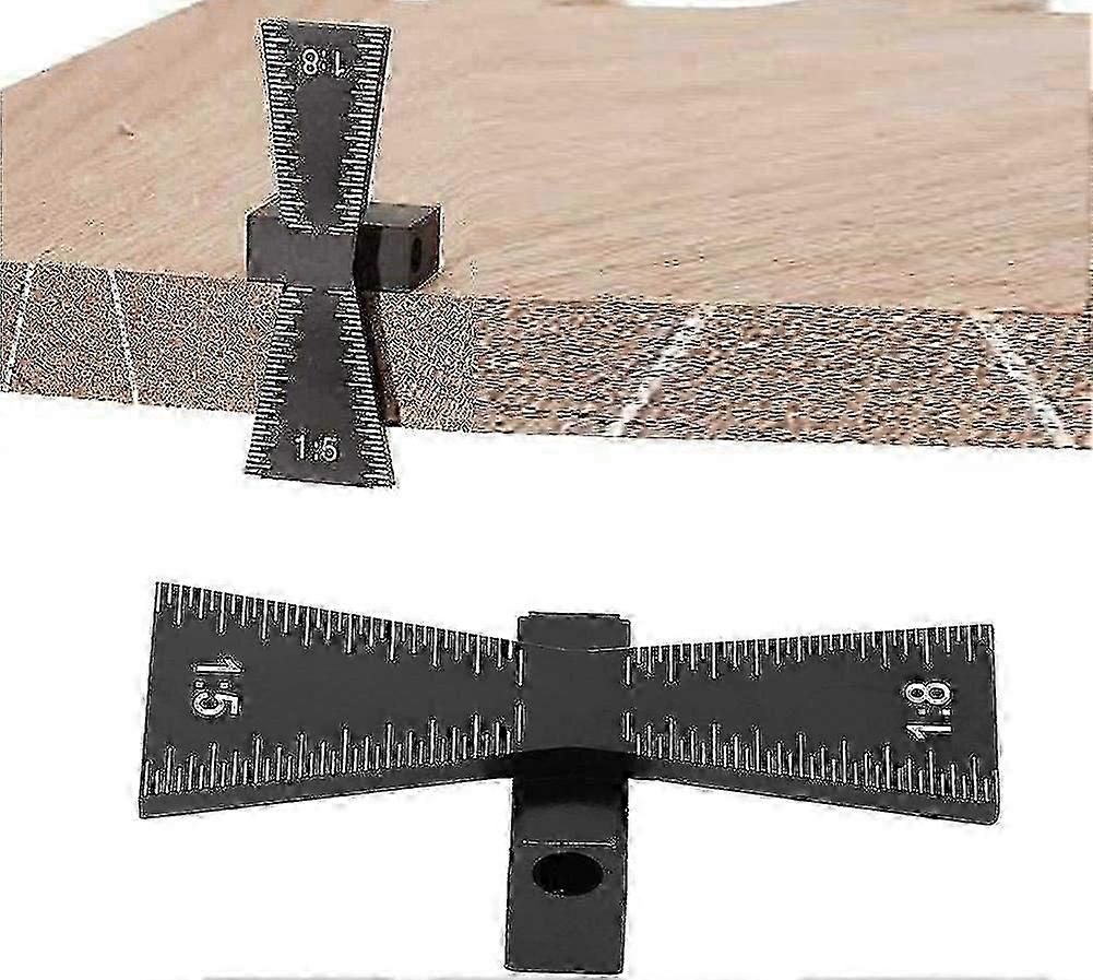 1:5:8 Dovetail Template Aluminum Alloy Dovetail Hammer Gauge Dovetail Marking Guide Dovetail Template(black)