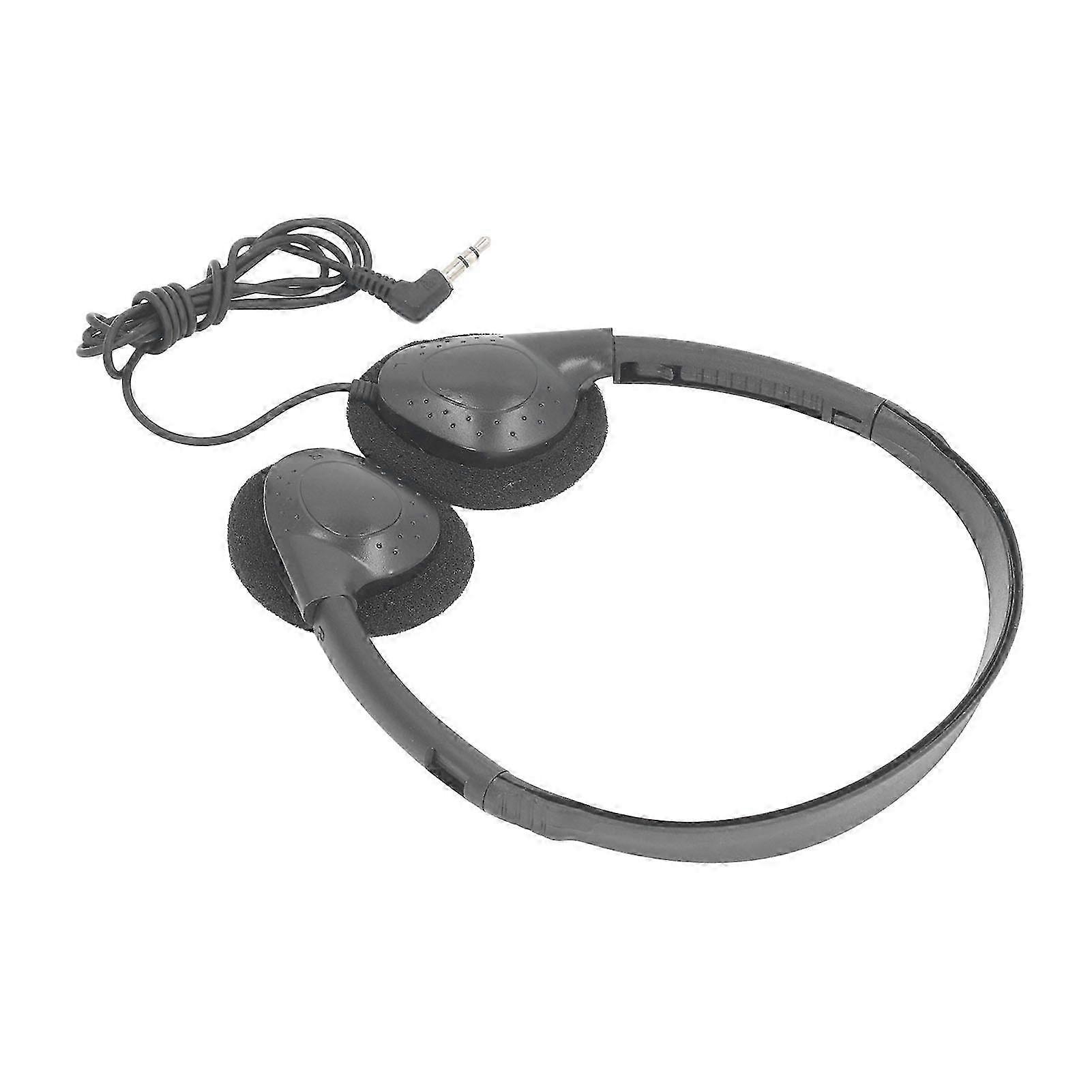 Adjustable On-Ear Headphones - 3.5mm Jack Compatible with Computer, Laptop & Library Use