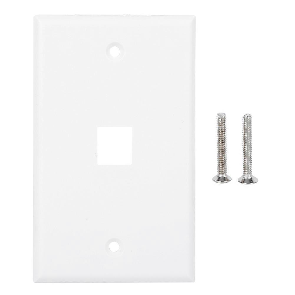 5Pcs Network Socket Panel 120 American Type Single Pot Wall Flat Face Plate RJ45 Faceplate