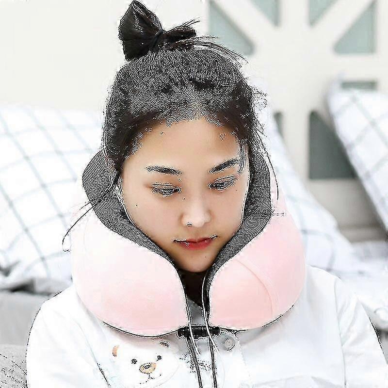 Memory foam cervical pillow for airplane travel, comfortable U shape design