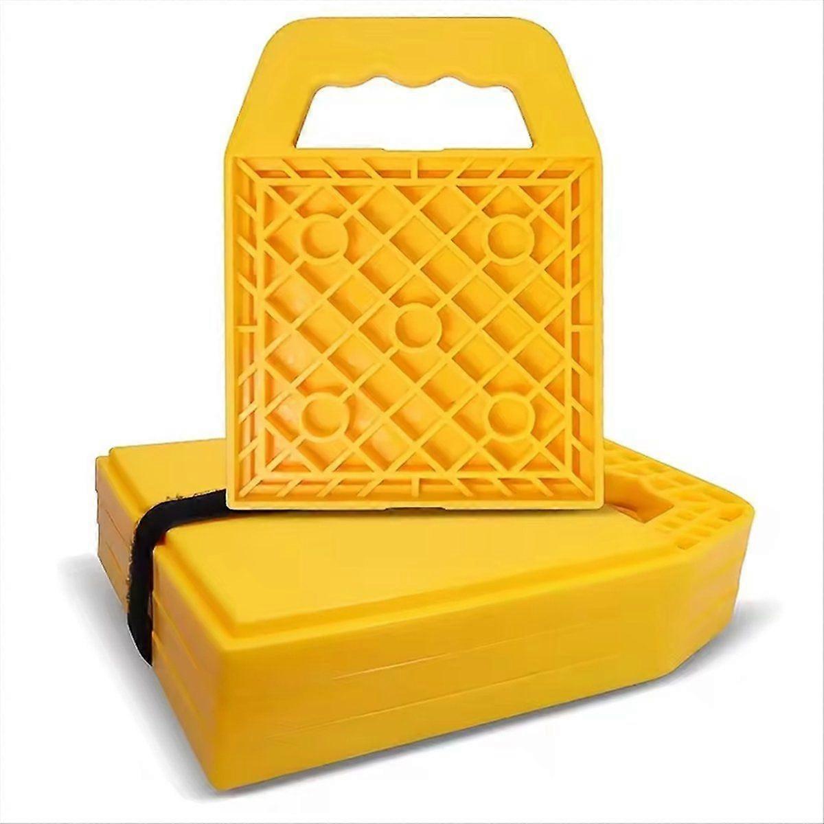 4pcs RV Stabilizer Leveling Jack Block Pads with Easy Carry Strap - UV Protect for Caravan Trailer