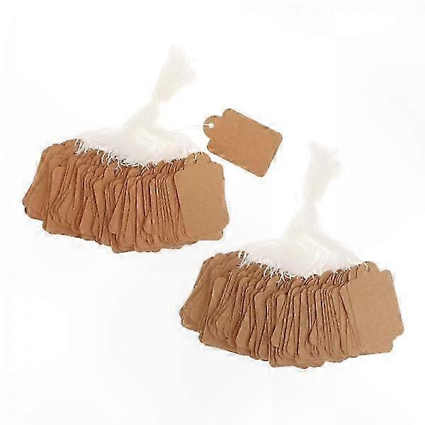 200 Writable Price Tags with Attached Cord, Clothing Labels for Easy Marking