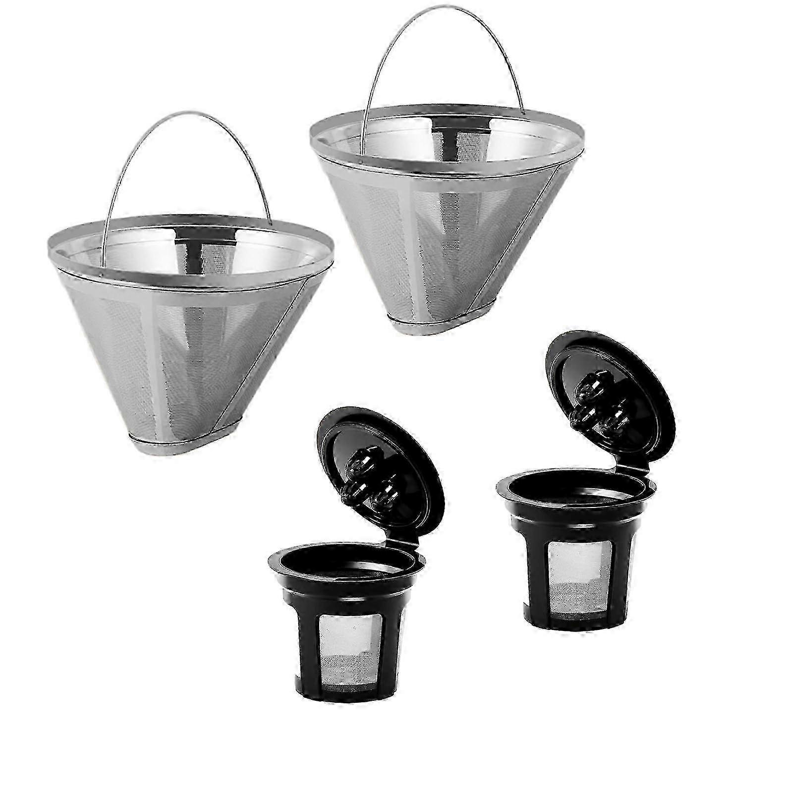 2-Piece Reusable Coffee Filters, Ninja Dual Brew Pod Replacement