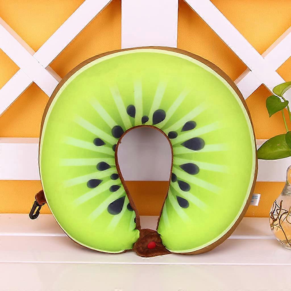 Neck Pillow for Headrest Travel - U-Shaped Memory Foam Cushion - Ergonomic Design for Comfort - Fruit Style