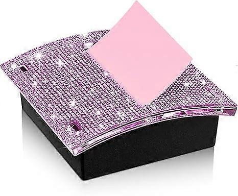 Wekvgz Rhinestone Memo Note Holder Pop Style Shiny Memo Pad Dispenser Compact Plastic Memo Note Box for Office Classroom Library Desk Supplies