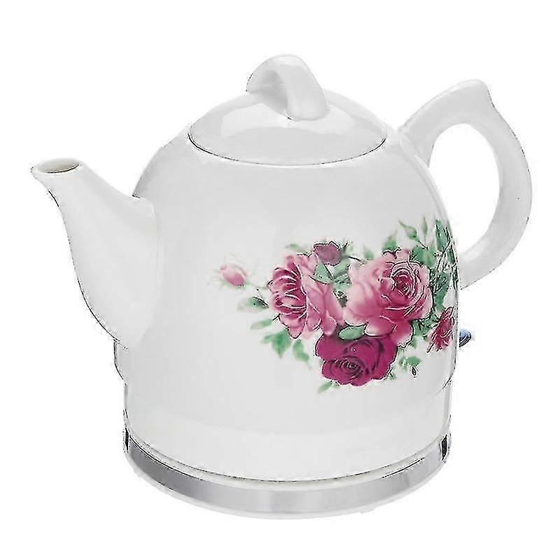 electric tea water kettle ceramic pot with floral rose