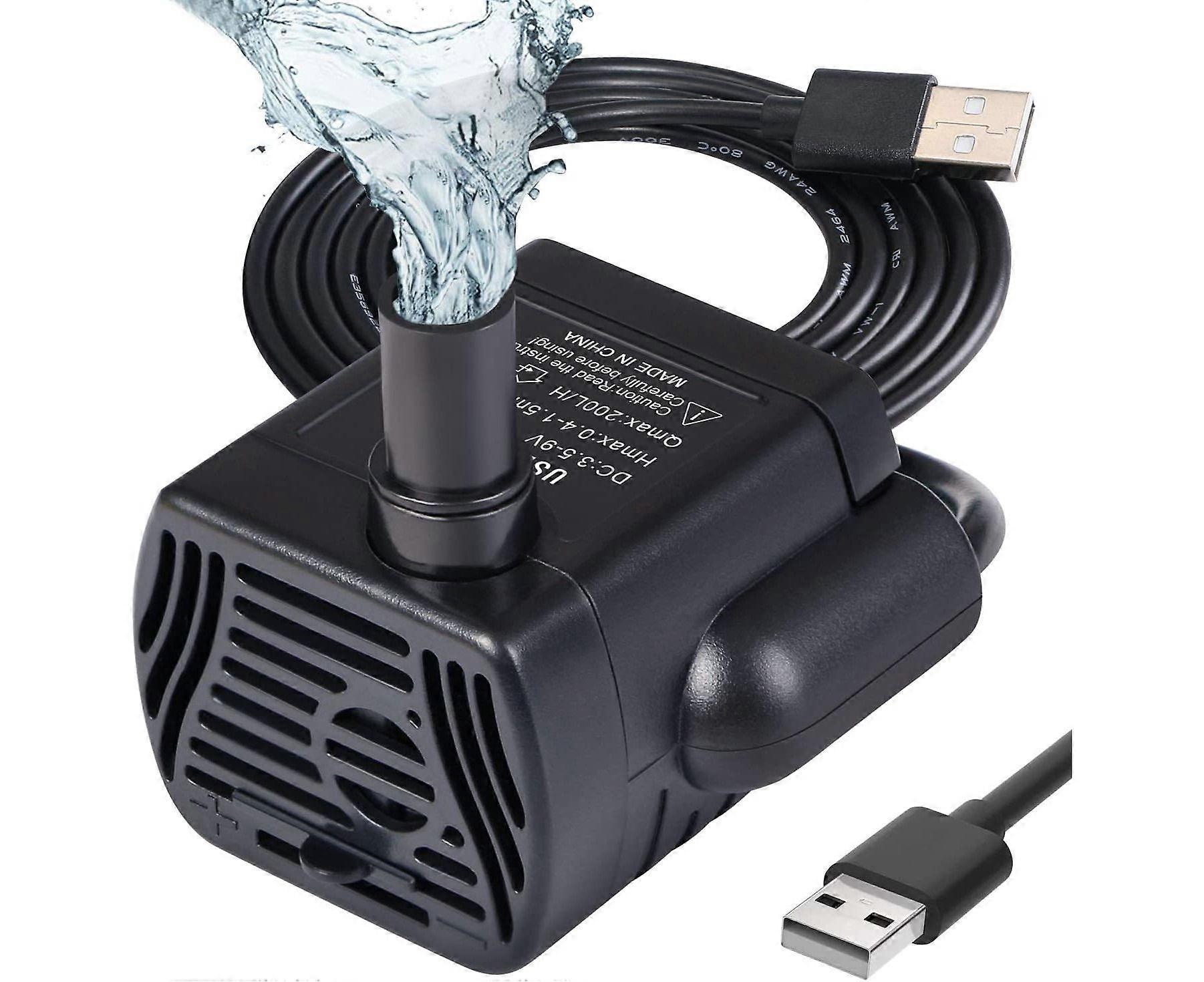 水中ウォーターポンプ水族館ポンプ調整可能200LPH3W超静音CatitUSBポンプ1.4mケーブル