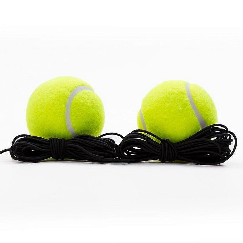 Tennis Training Ball With String Self Practice Training Tool For Tennis Beginner2pcs-green