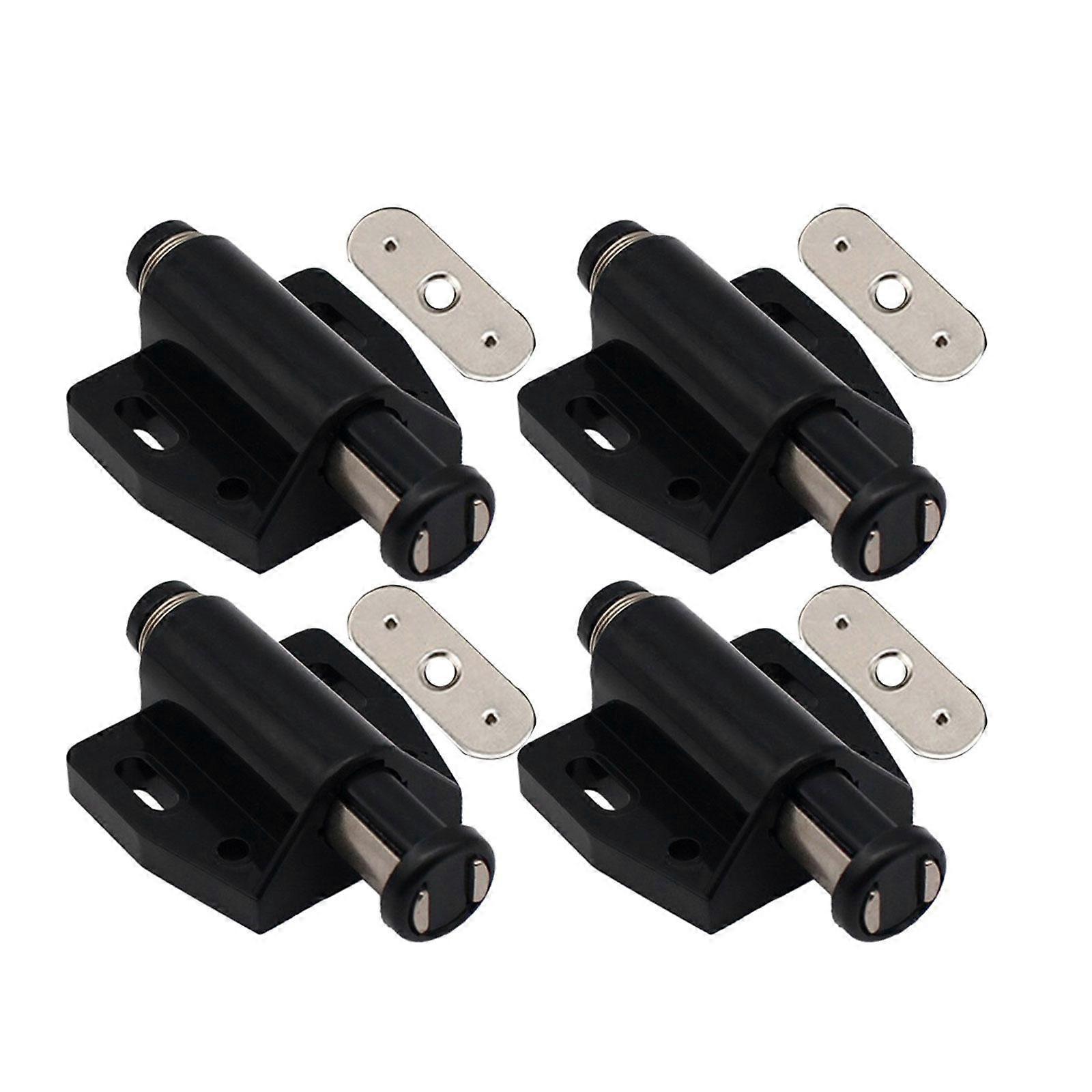 Pack of 4 Magnetic Door Catch Push Open & Close Strong Magnetic Closure Furniture Solution for Cabinets & Wardrobes