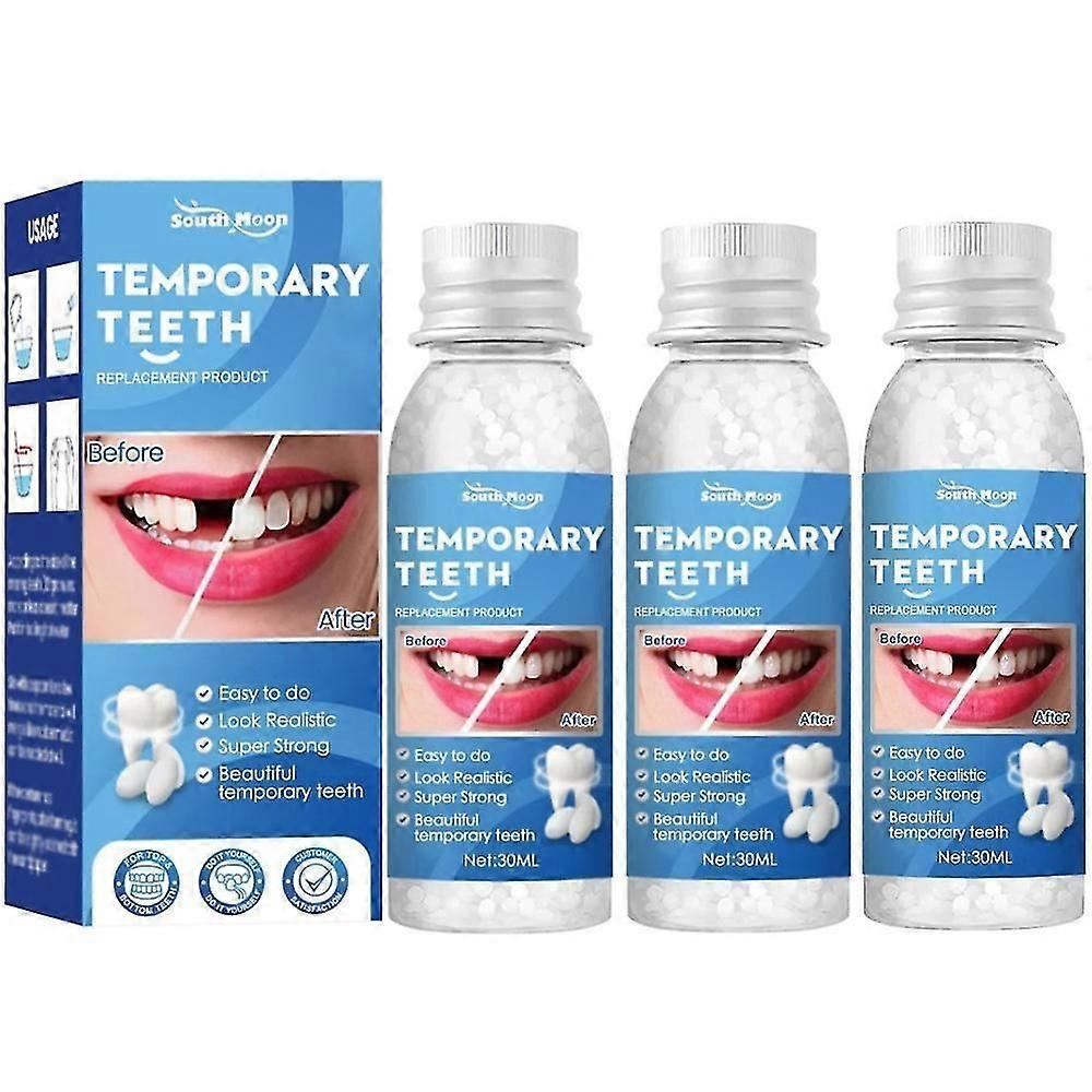 Μόνιμη τσιμεντοκονία πλήρωσης δοντιών Κιτ DIY οδοντιατρικής επισκευής για τερηδόνα 1-3 τεμάχια προσωρινής λύσης αποκατάστασης δοντιών