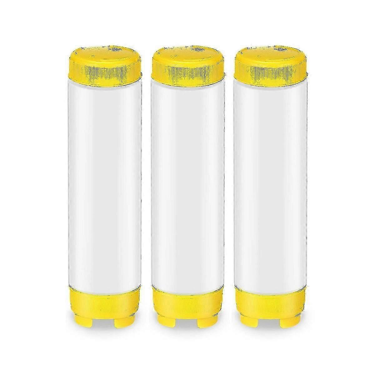 16oz Inverted Plastic Squeeze Bottles, Refillable Tip Valve Dispenser Condiment Squeeze For Sauces