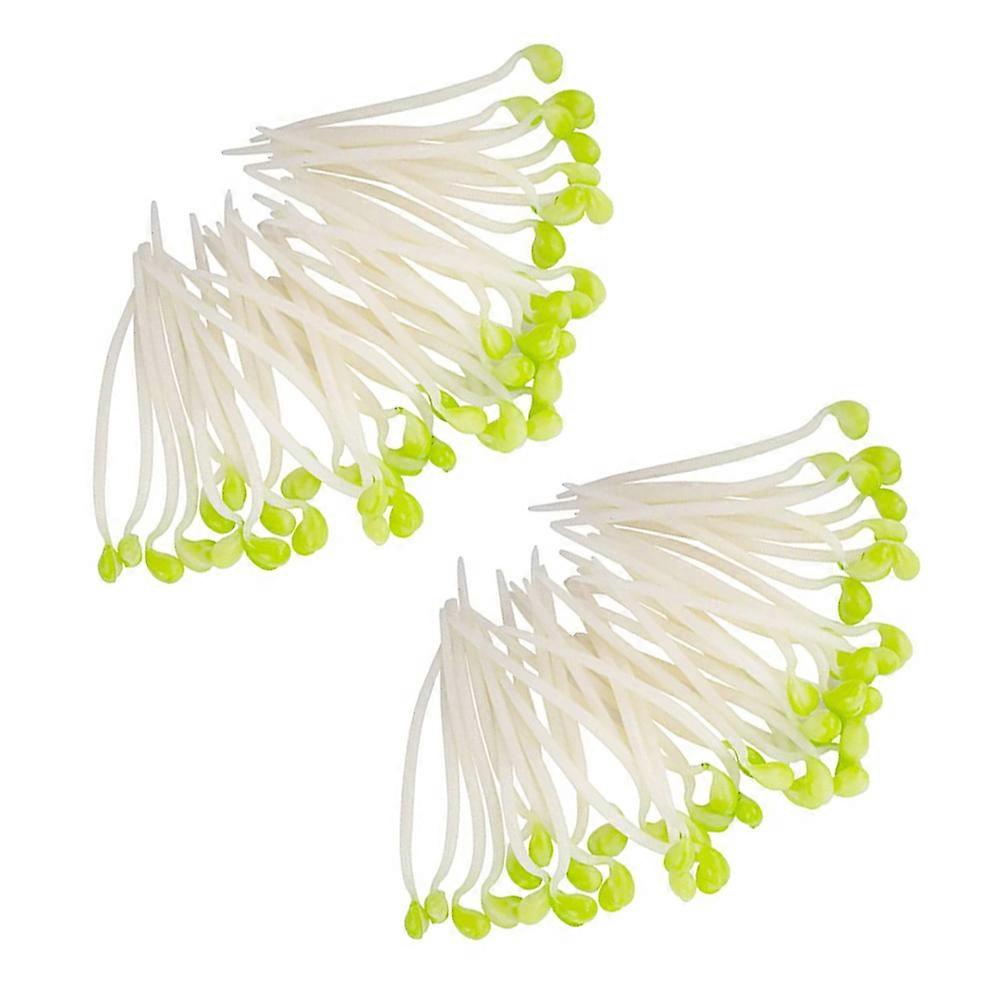 Realistic Artificial Bean Sprouts Prop for Rustic Decor 50Pcs Set