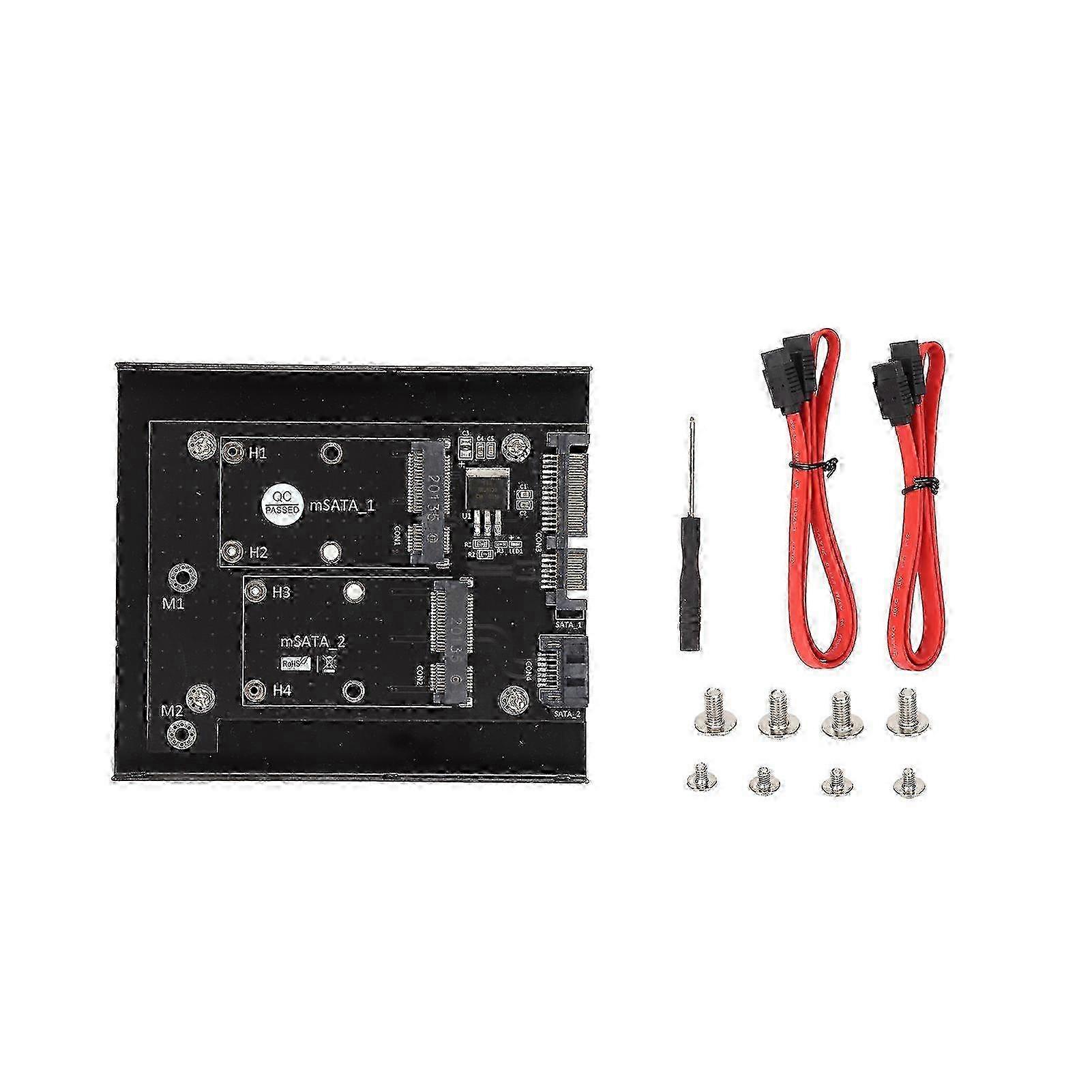 Adapter Card Dual MSATA SSD to Dual SATA3 Fast Reading Speed Converter Computer Accessories