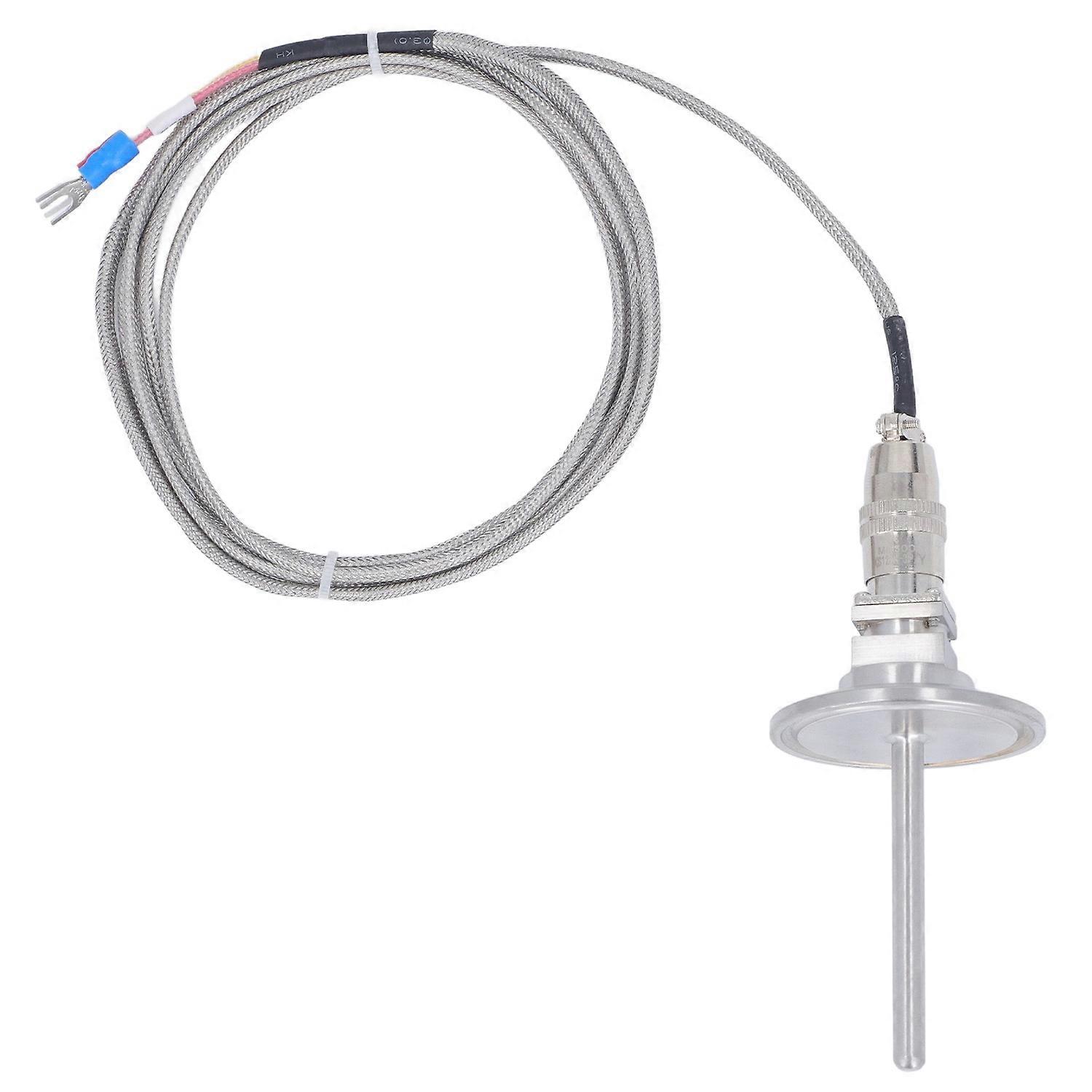 K Type Thermocouple 6mm Temperature Sensor Probe Sensing Line with Aviation Plug Quick Connector 2 M