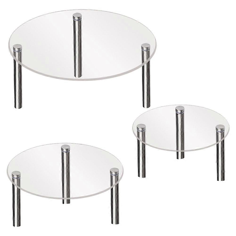 Eease 3pcs Clear Acrylic Cake Display Risers Cupcake Bakery Stand Rack Server Holder