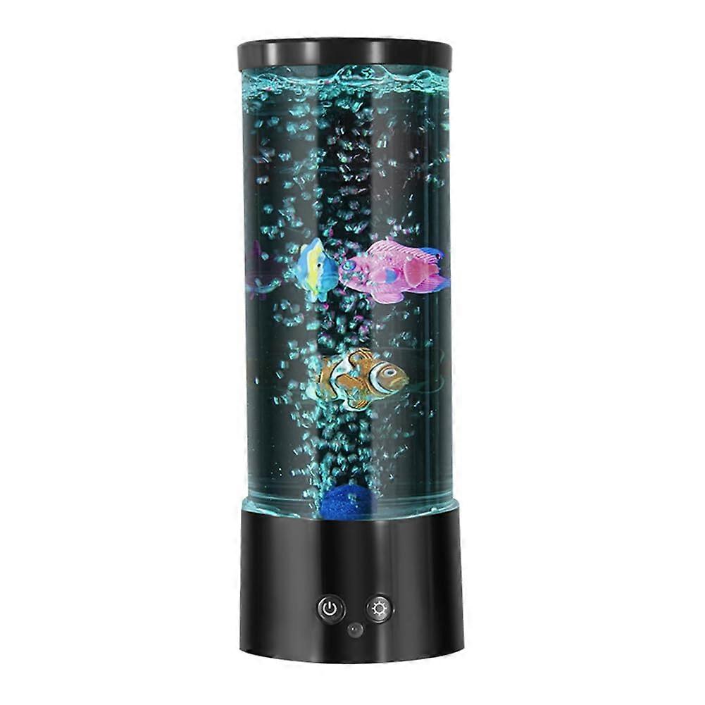 Mini RGB Bubble Fish Lamp 1Set With Remote Control RGB ColorChanging Bubble Lava Lamp For Home Decoration