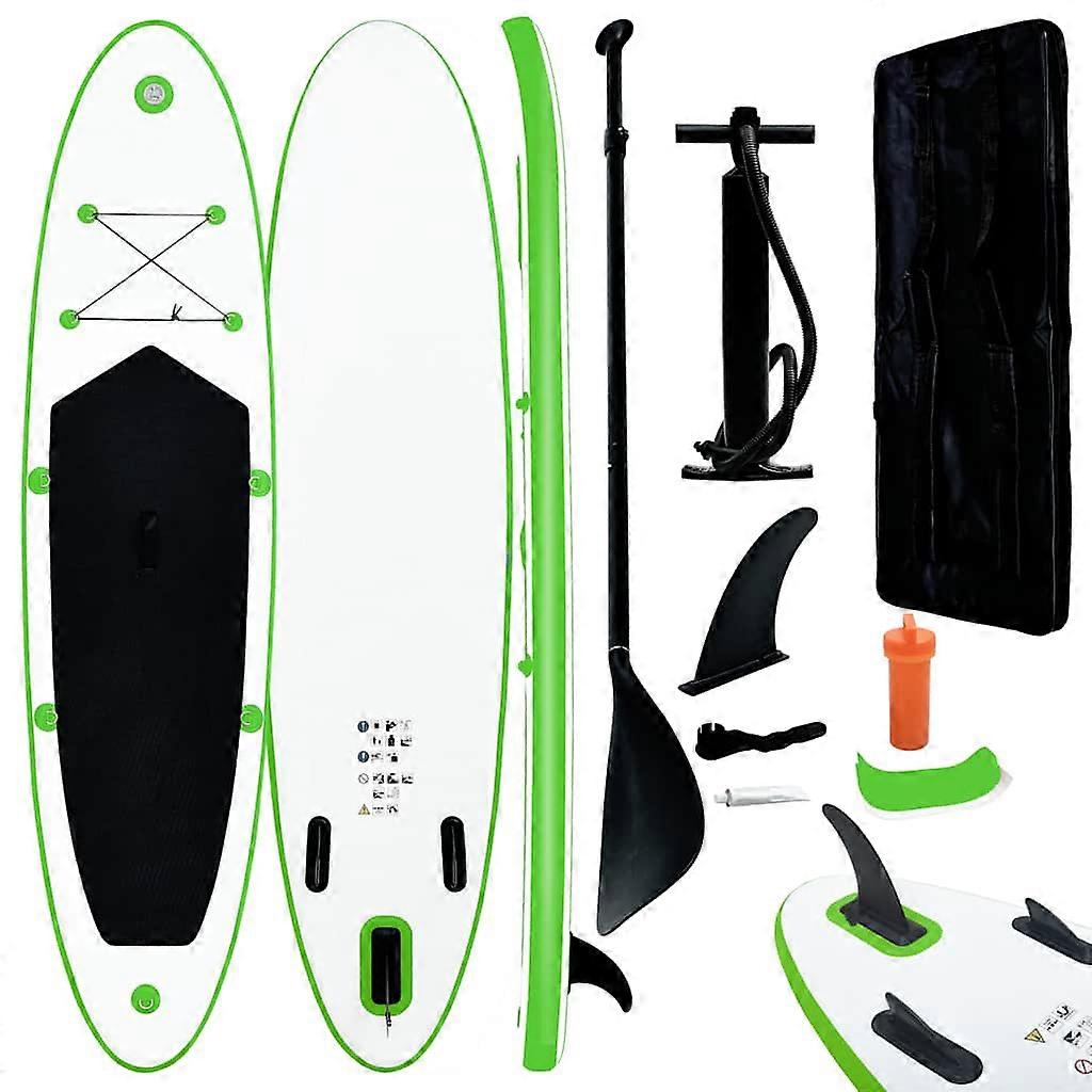 Inflatable Stand Up Paddle Board Set Green and White