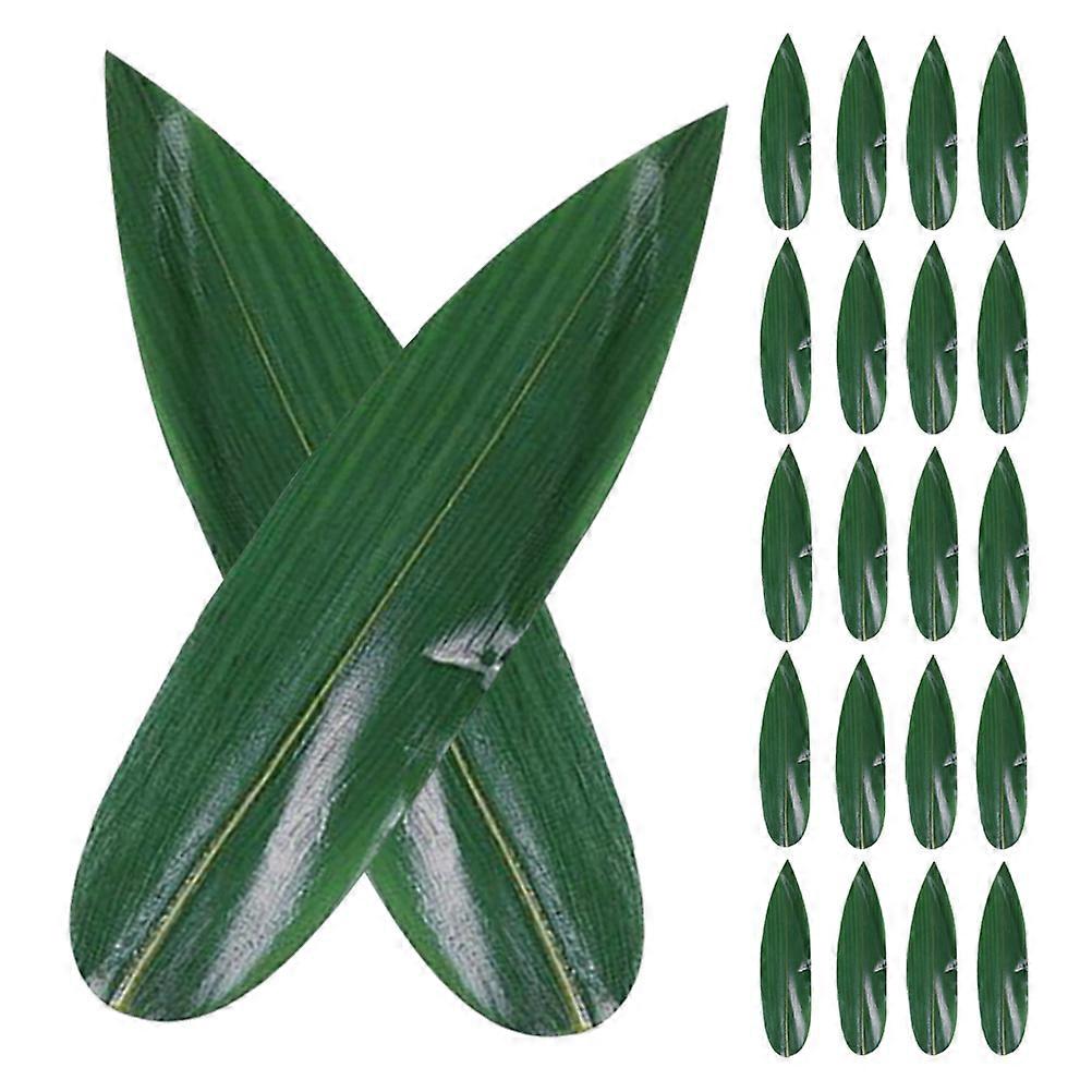 Sushi Bamboo Rolling Mat Bamboo Leaf Family Gathering Table Decoration Rectangular 100Pcs