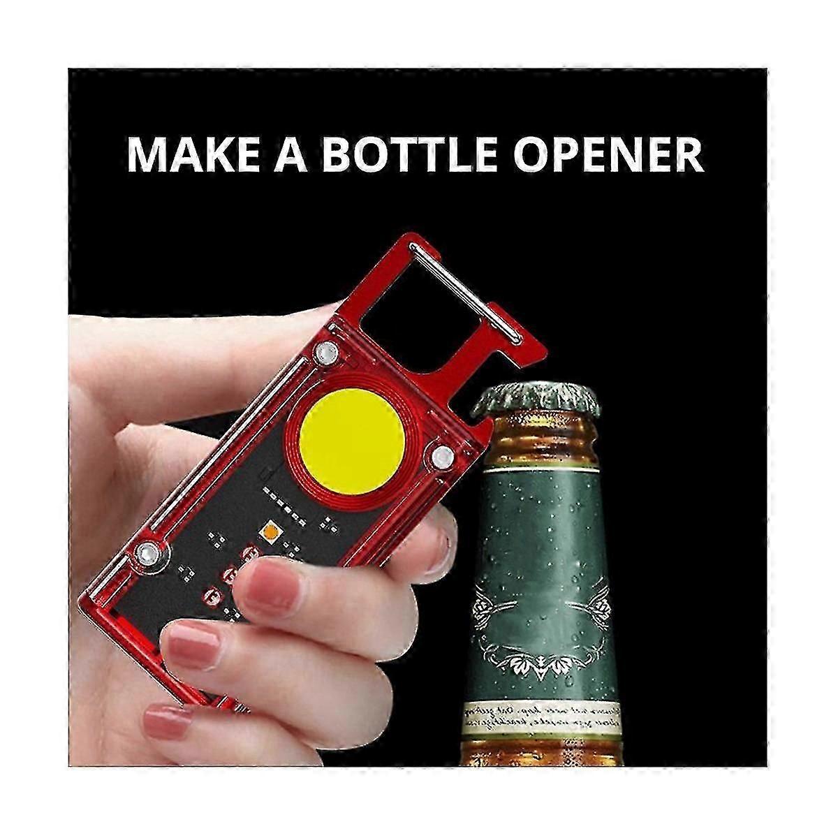 Multifunction Keychain Light Mini Led Flashlight Outdoor Camping Screwdriver Emergency Cob Work Lig