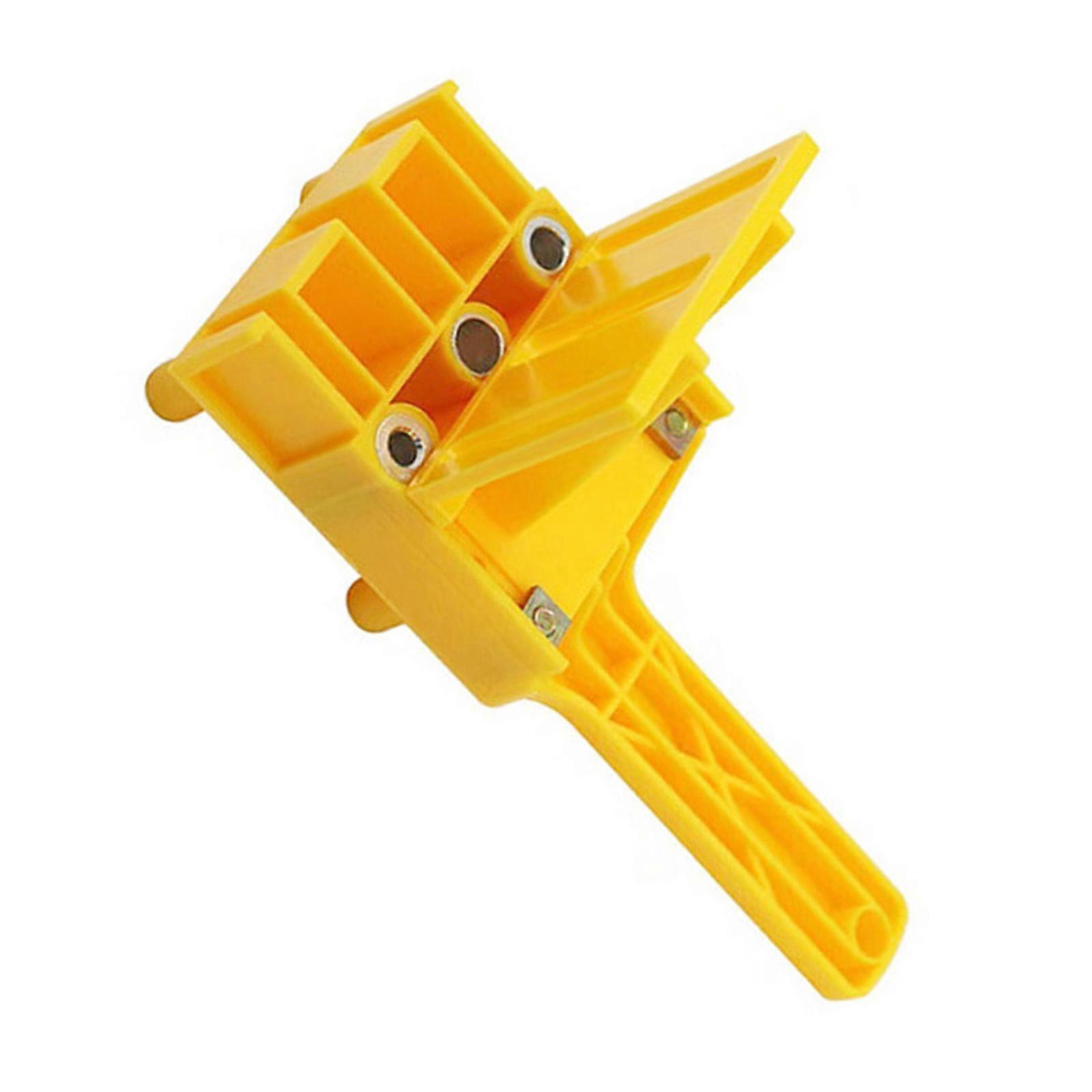 Functional Drill Guide for Woodworking with High Quality Plastic and Iron Construction Accurate Hole Alignment Tool  Yellow