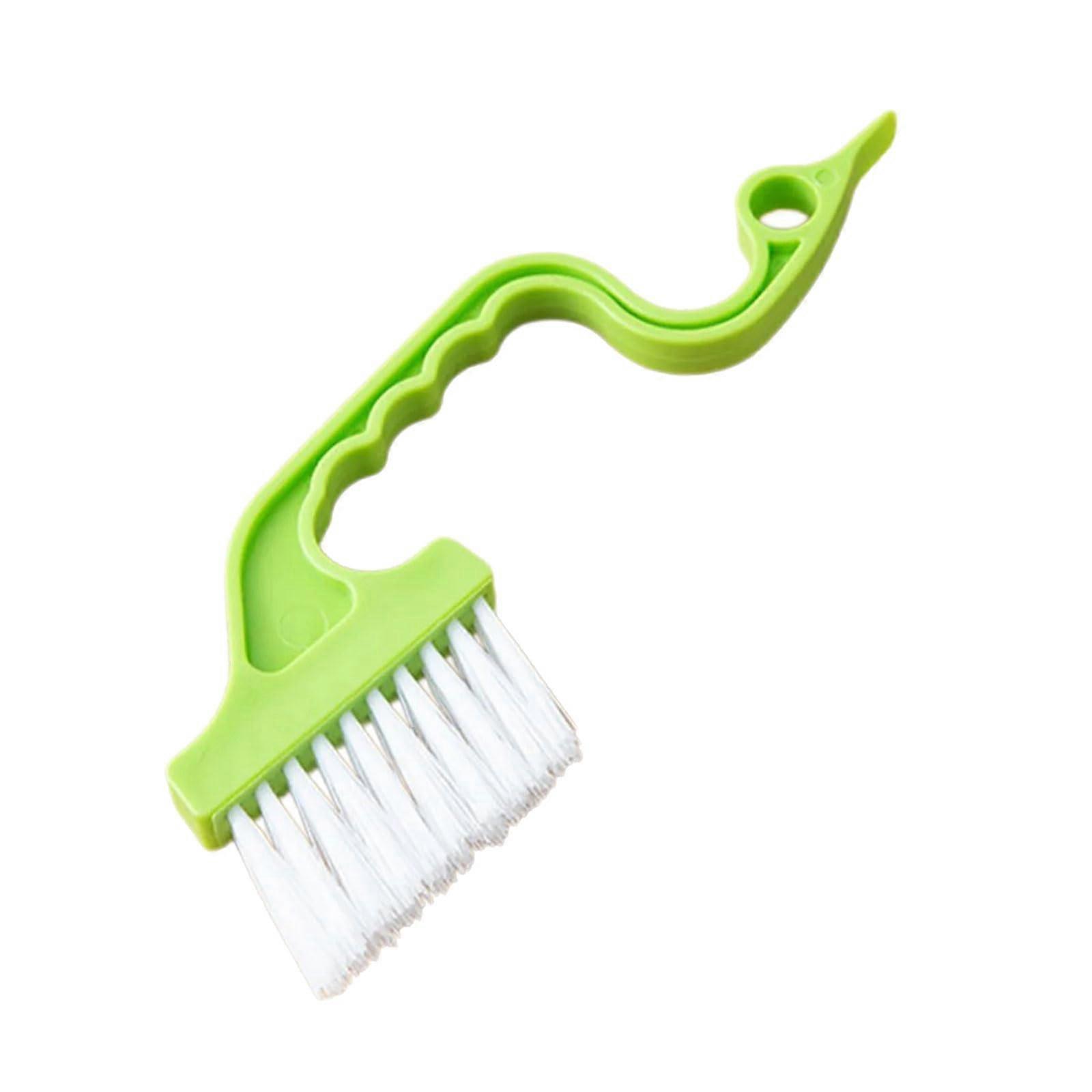 Cleaning Brush with Flat Spatula End for Narrow Spaces, Lightweight Handheld Tool Green