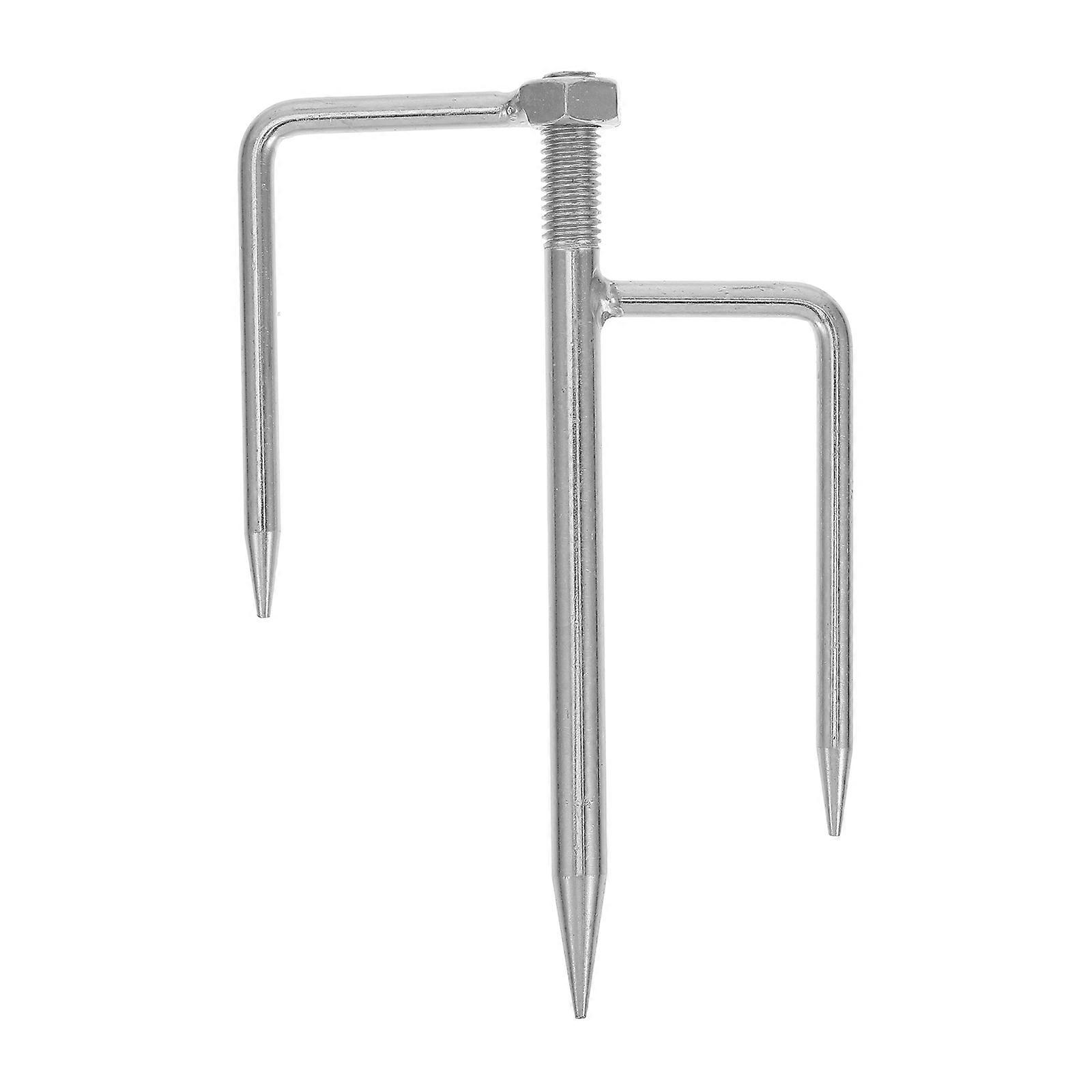 Galvanized Beach Umbrella Anchor Spike for Sand Three-Pronged Holder