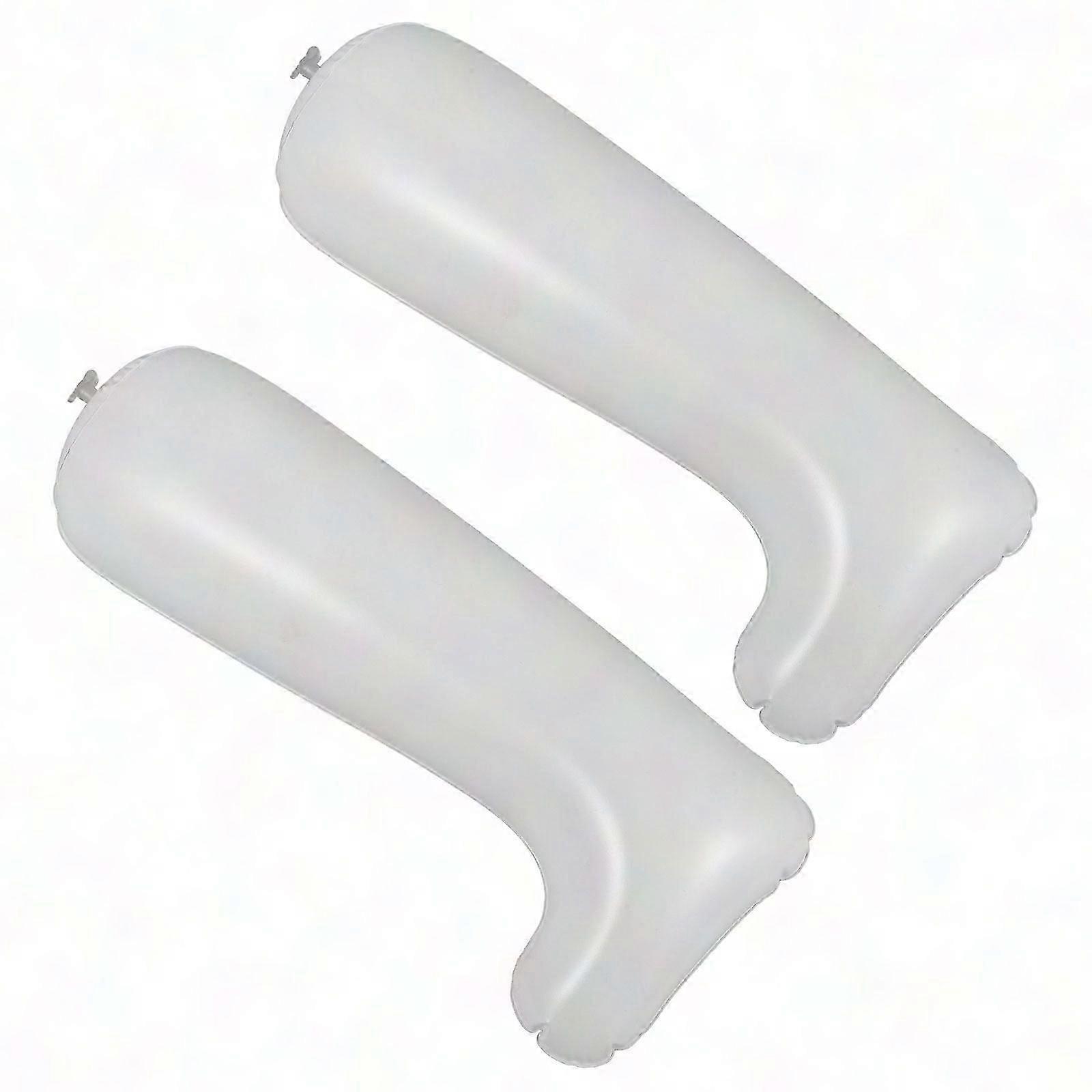 White Plastic Inflatable Boot Shaper Holder for Shoe Storage 2 Pairs